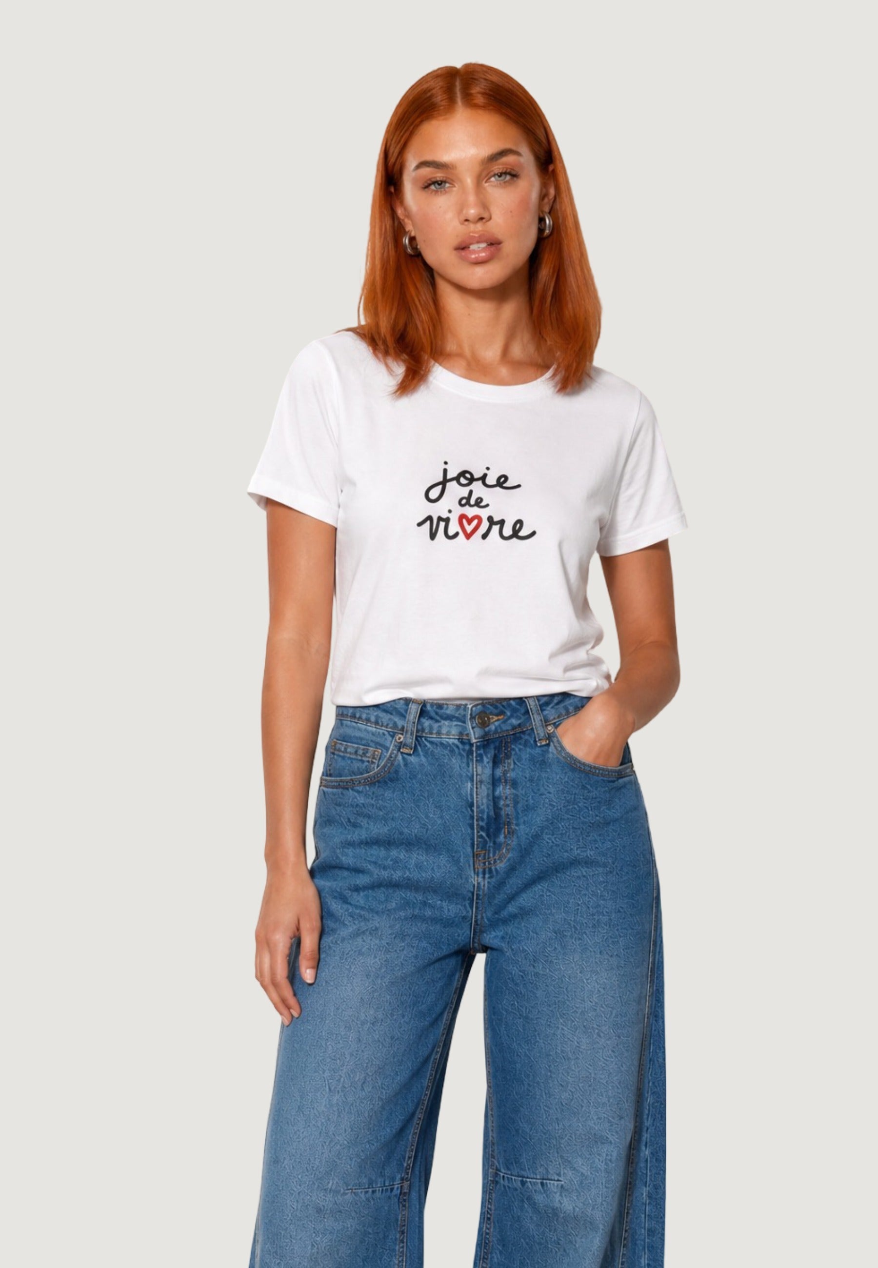 T-shirt a Maniche Corte JOIE VIVRE Bianco