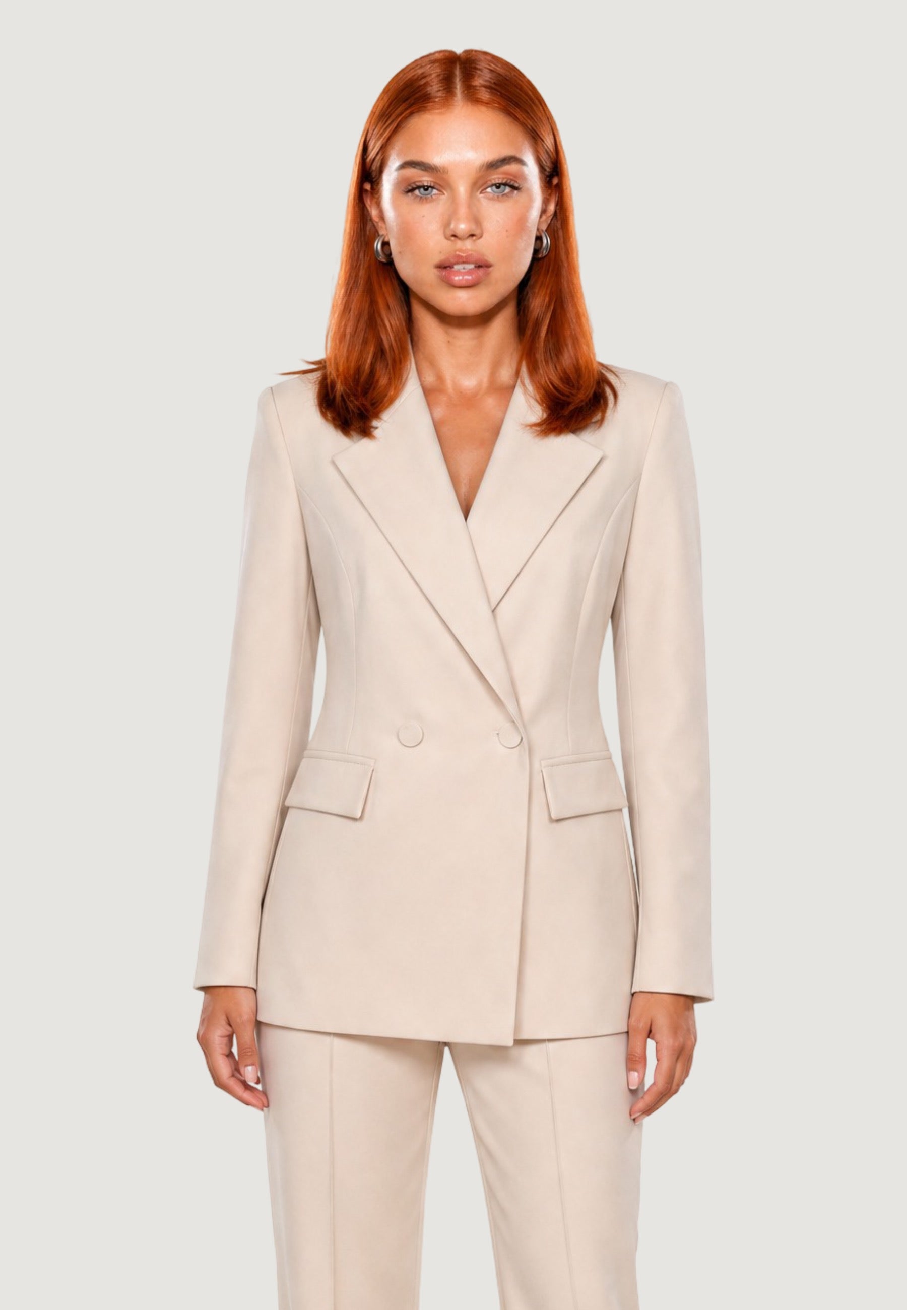 Giacca giacca con spacchi cady PE26028 Beige