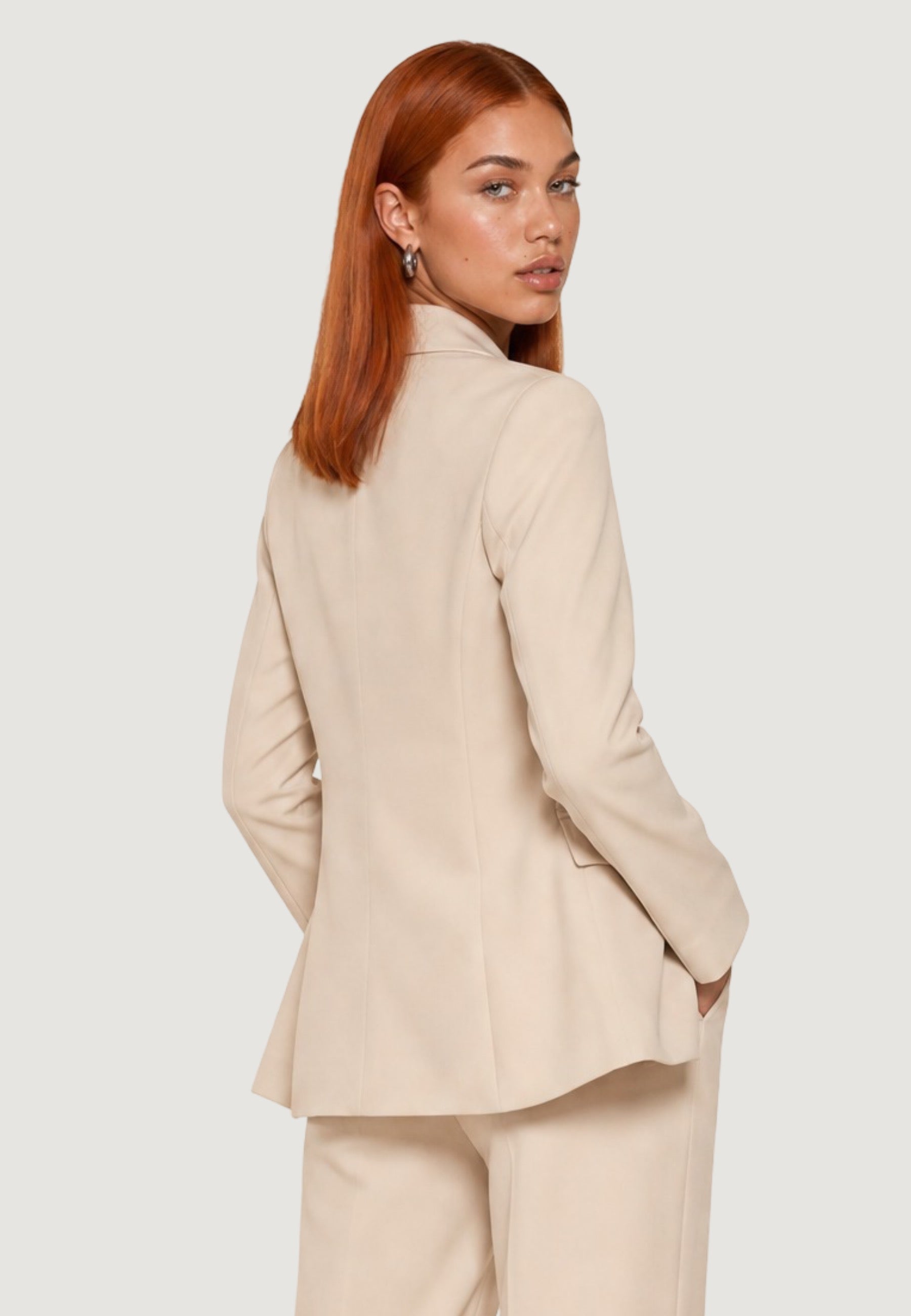 Giacca giacca con spacchi cady PE26028 Beige