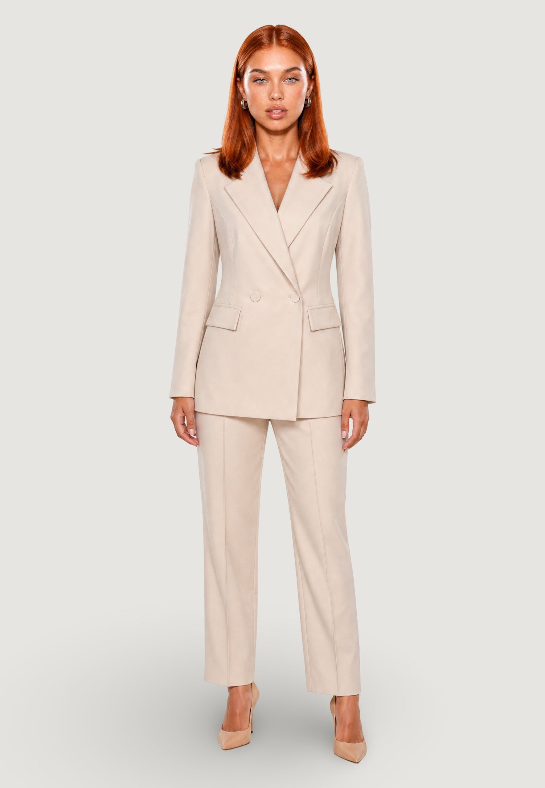 Giacca giacca con spacchi cady PE26028 Beige