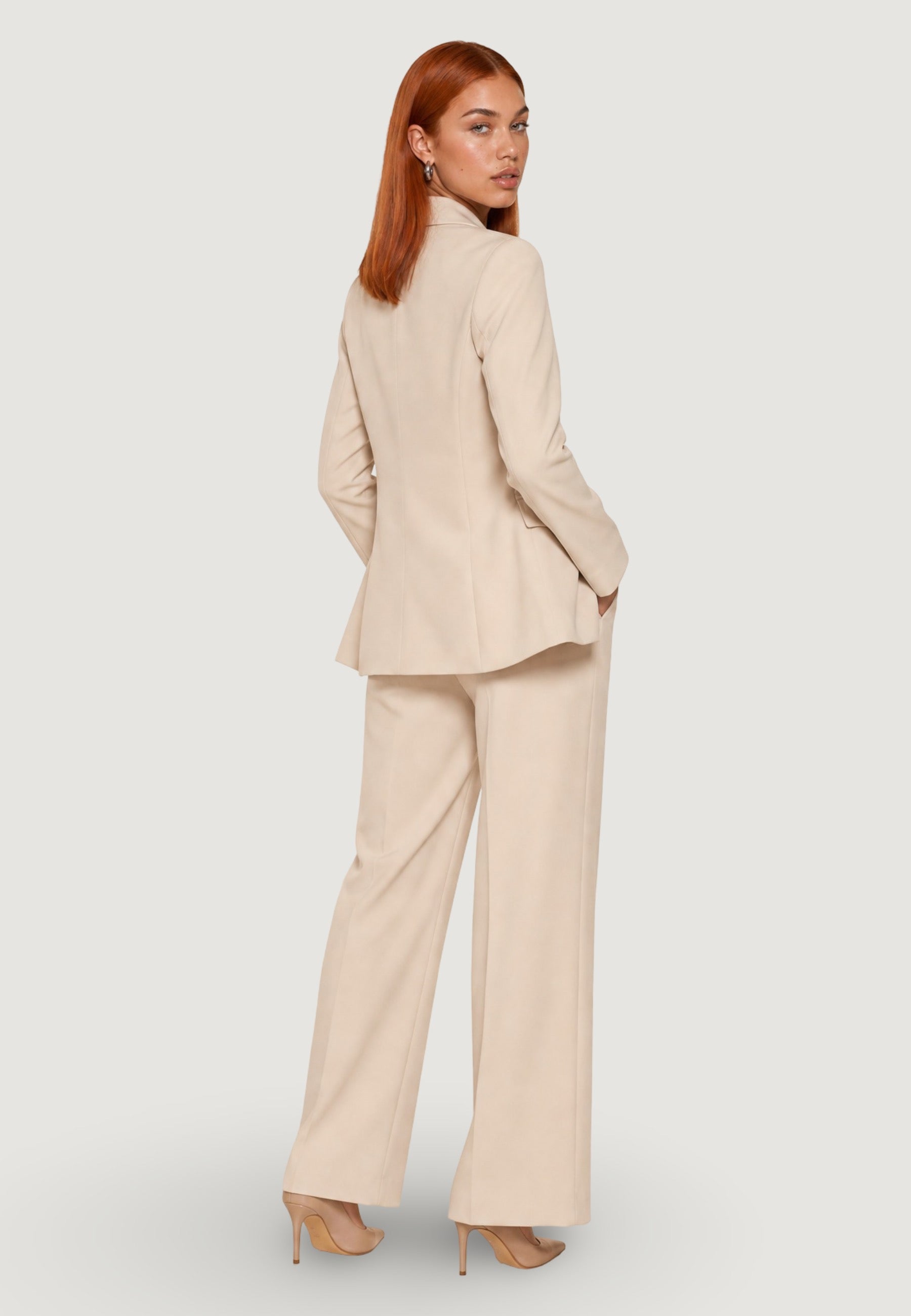 Giacca giacca con spacchi cady PE26028 Beige