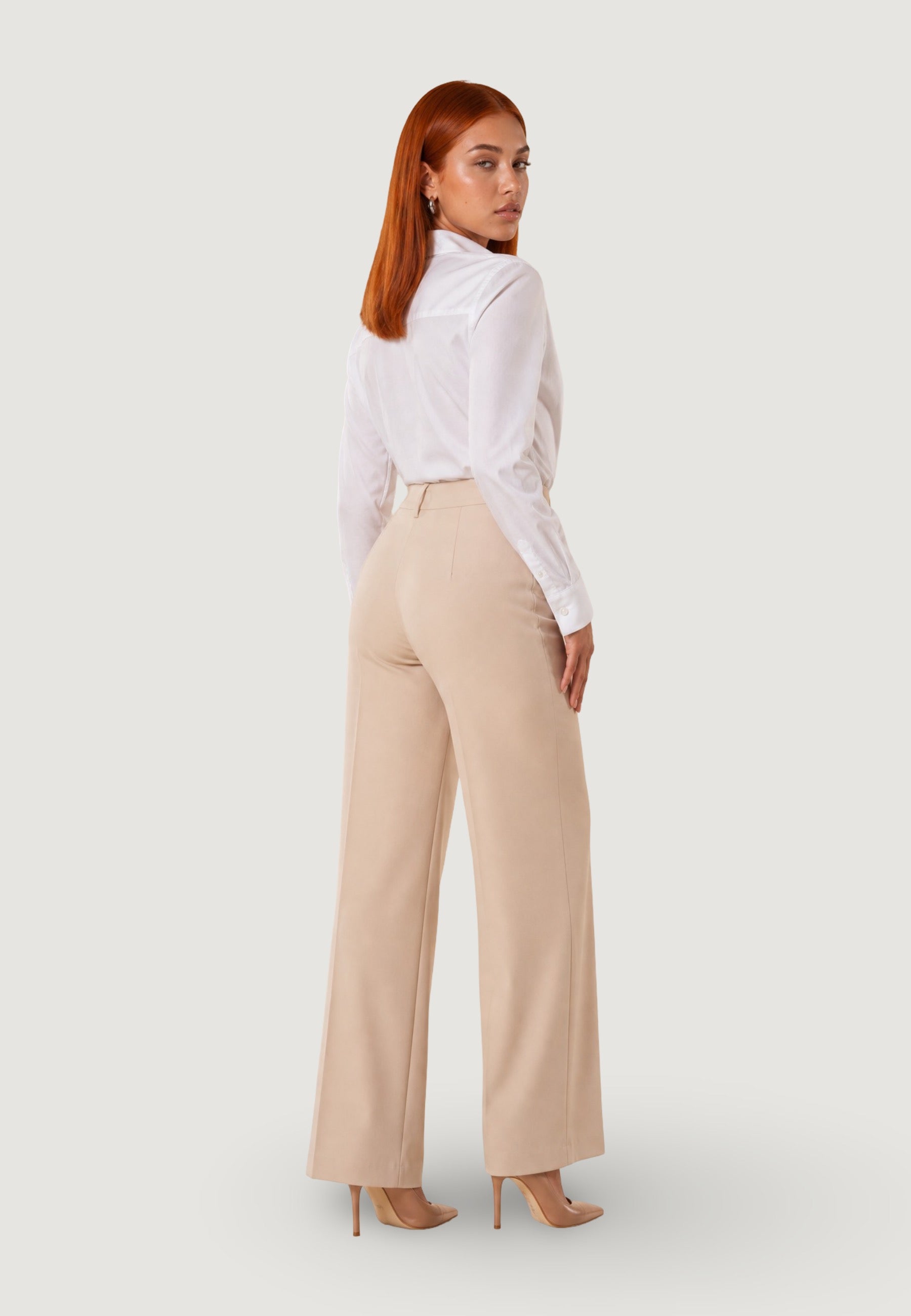 Pantaloni pantalone liscio cady PE26031 Beige