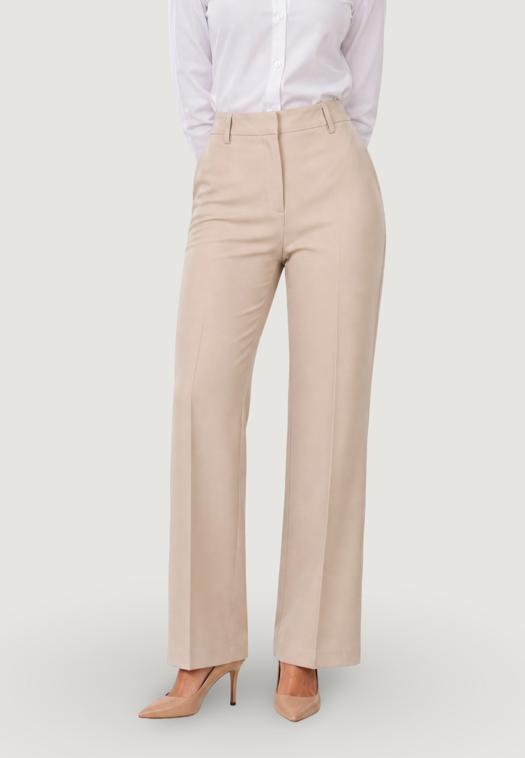 Pantaloni pantalone liscio cady PE26031 Beige