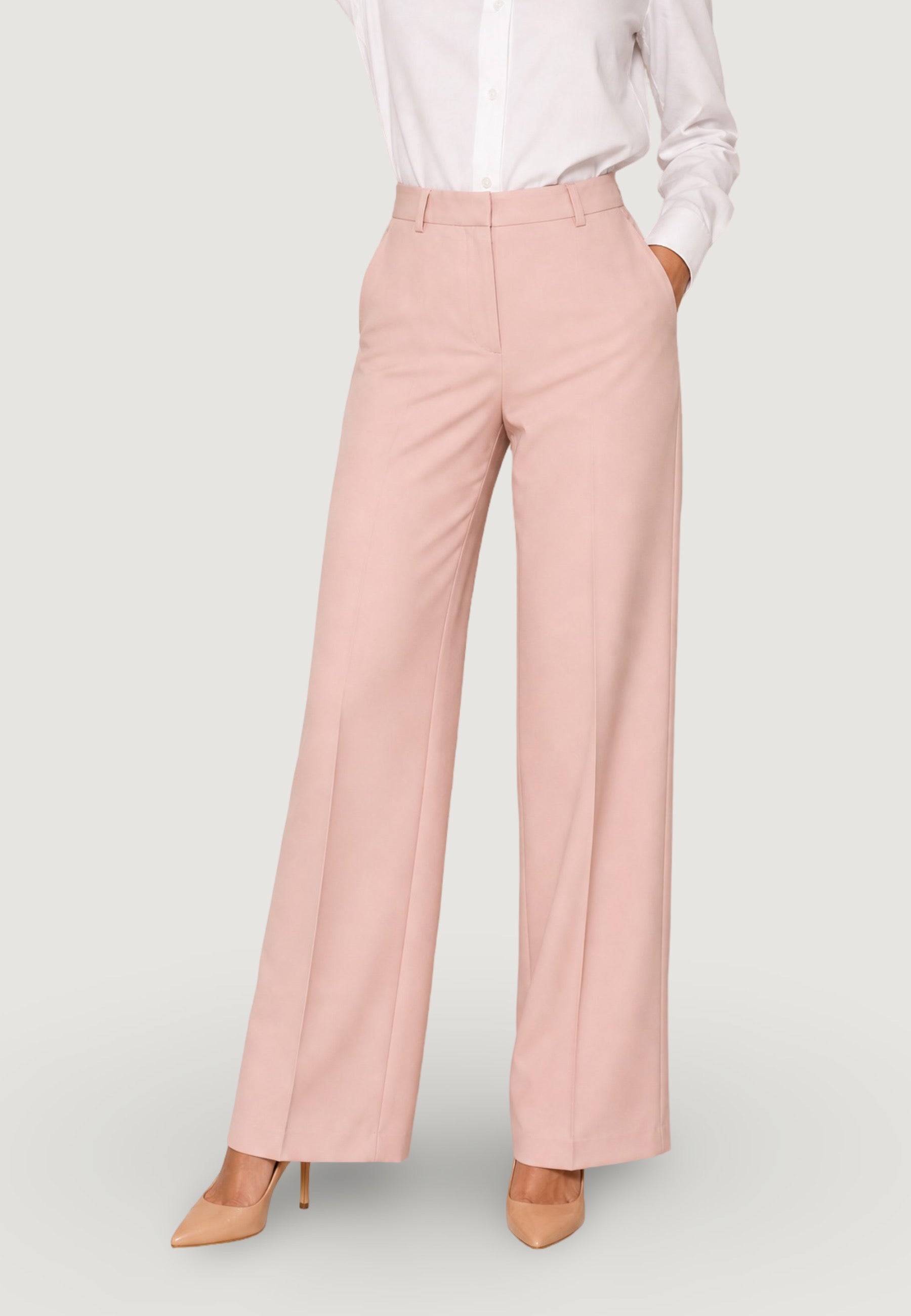 Pantaloni pantalone liscio cady PE26031 Cipria