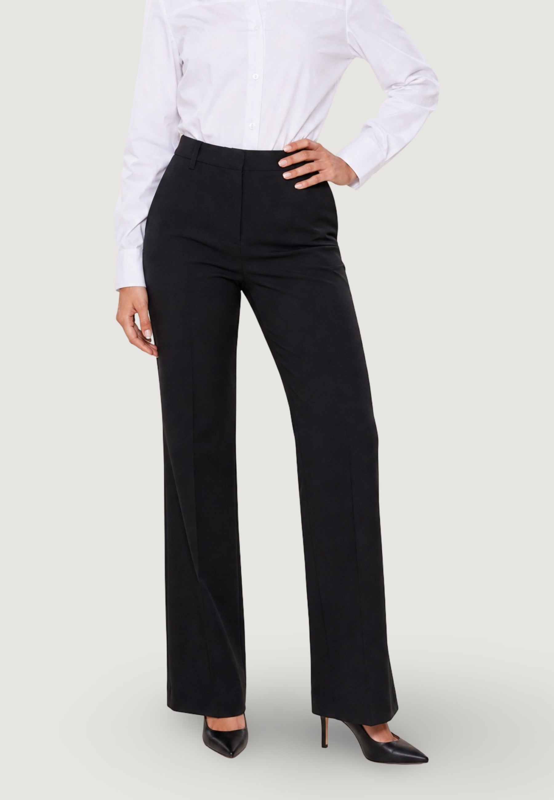 Pantaloni pantalone liscio cady PE26031 Nero