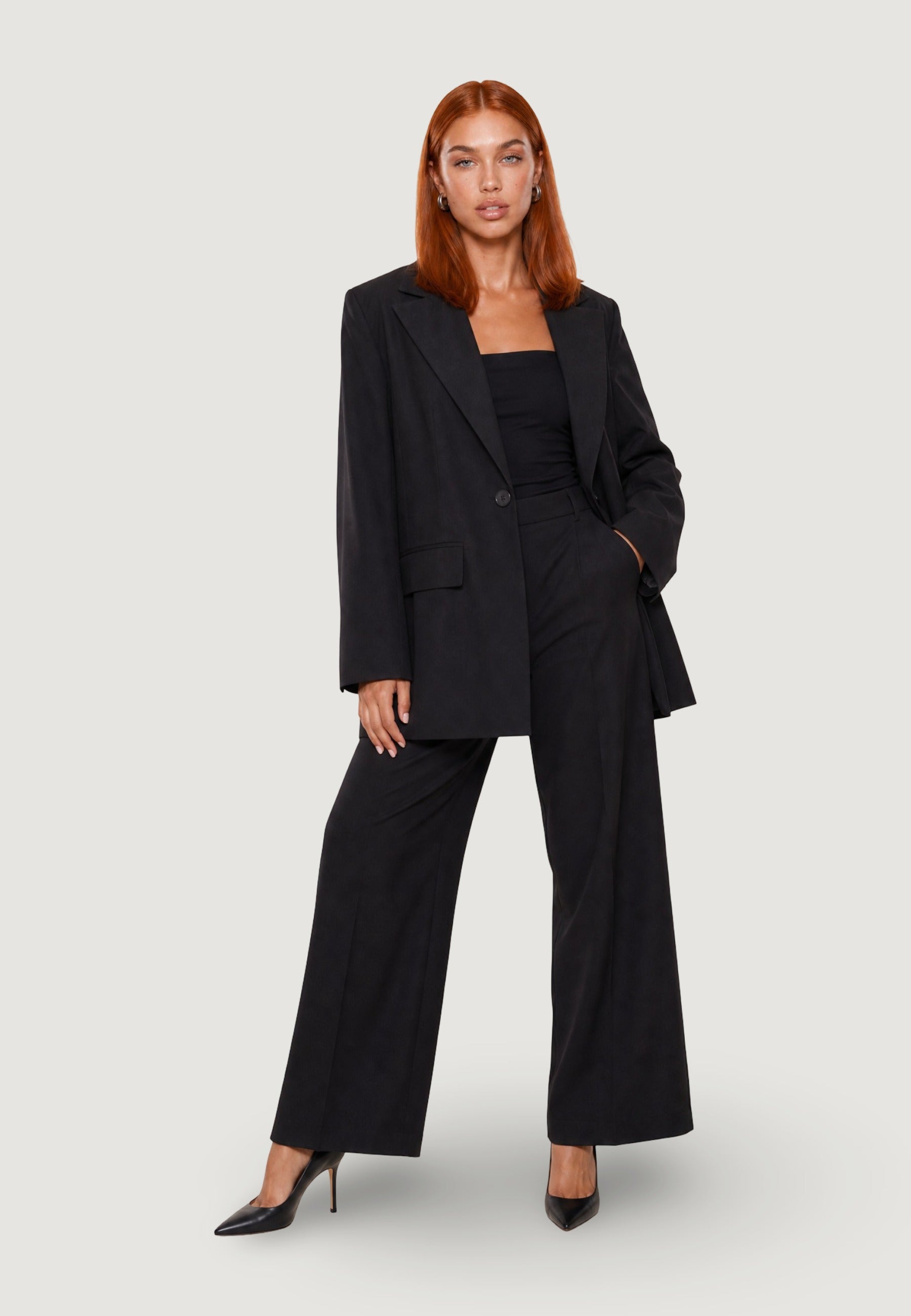 Giacca giacca slim con pizzo PE26063 Nero