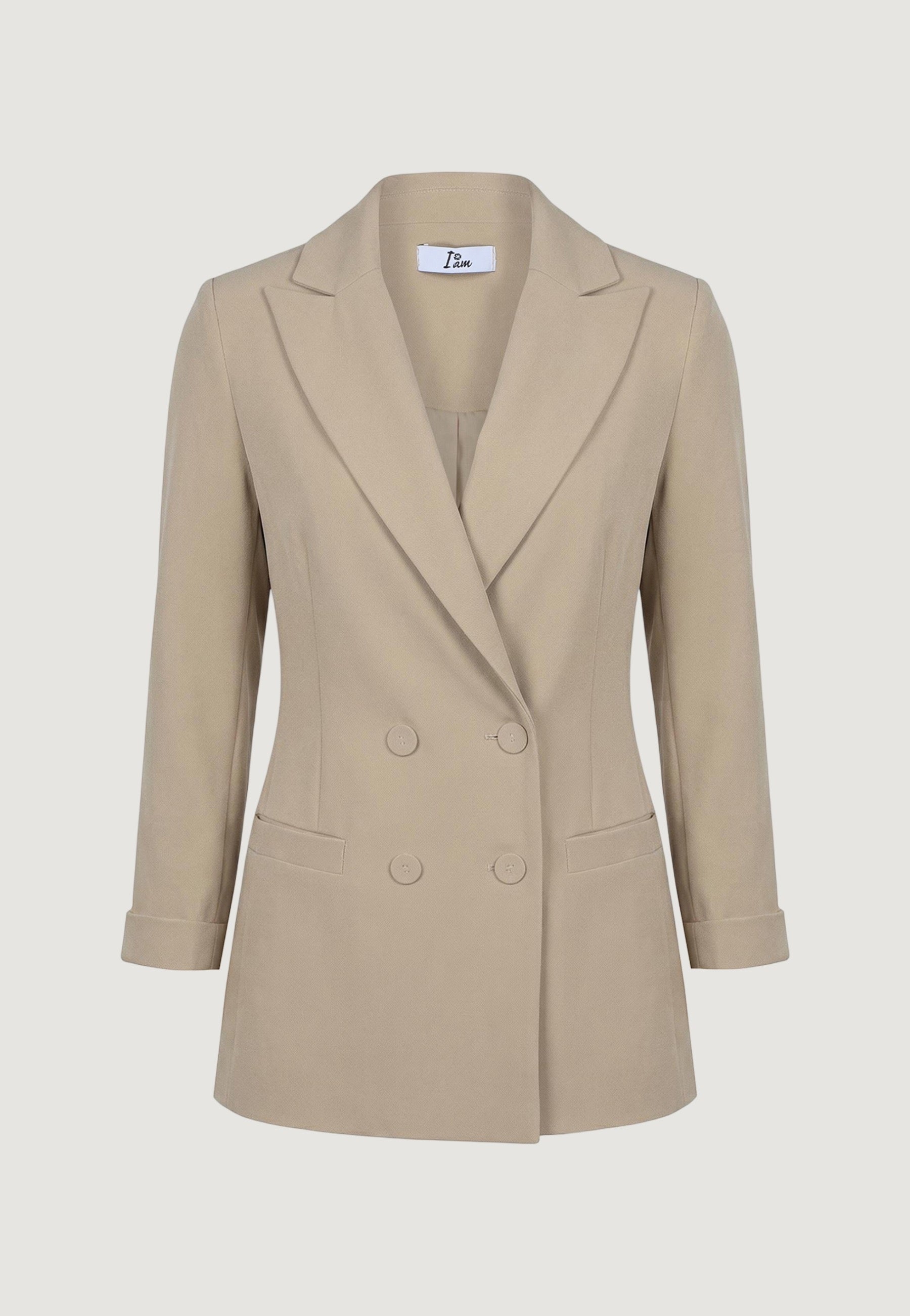 Giacca giacca doppio petto tess. scuba PE26075 Beige