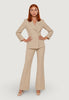 I Am Pantaloni pantalone flare tess. scuba PE26100 Blu