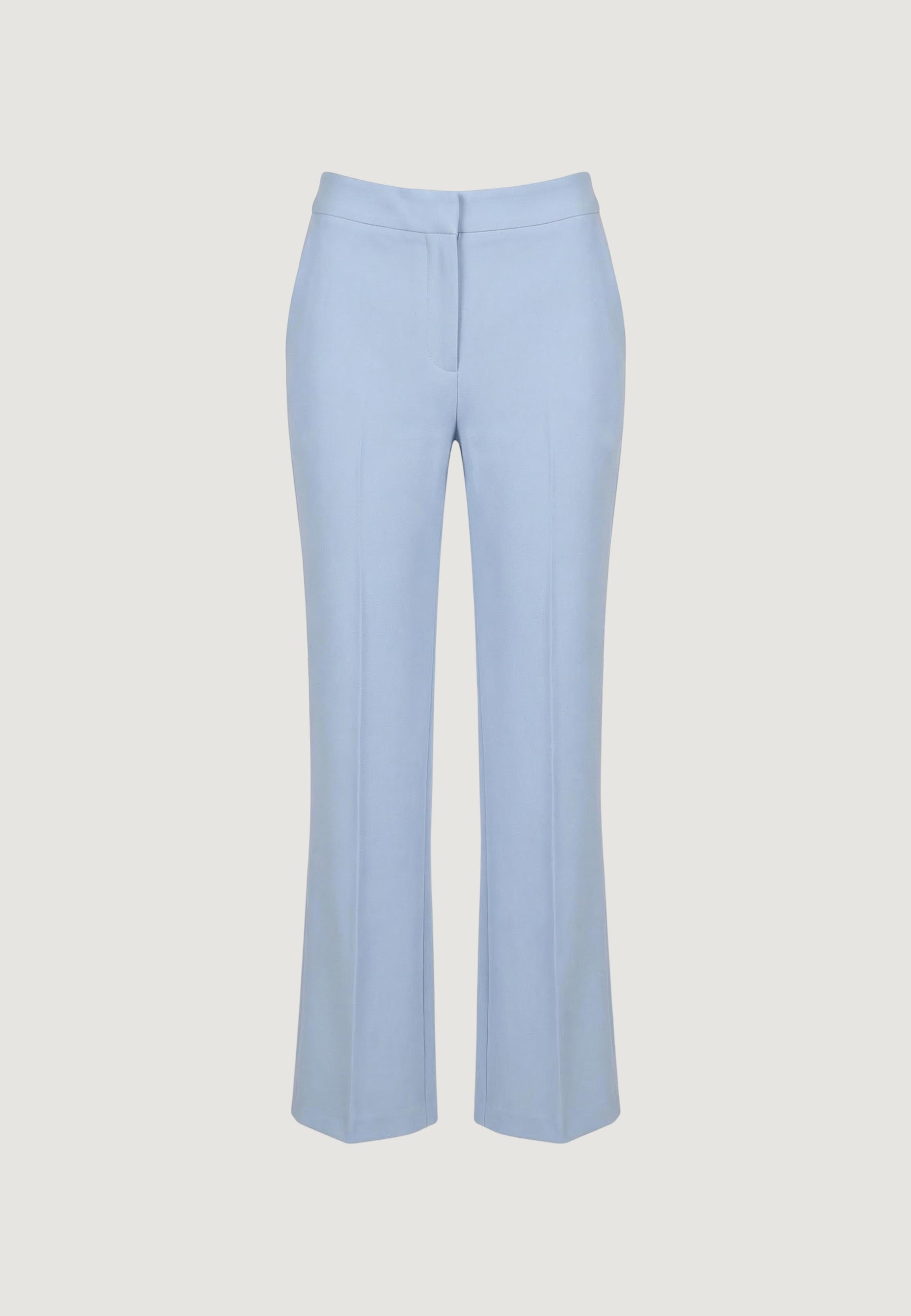 Pantaloni pantalone flare tess. scuba PE26100 Cielo