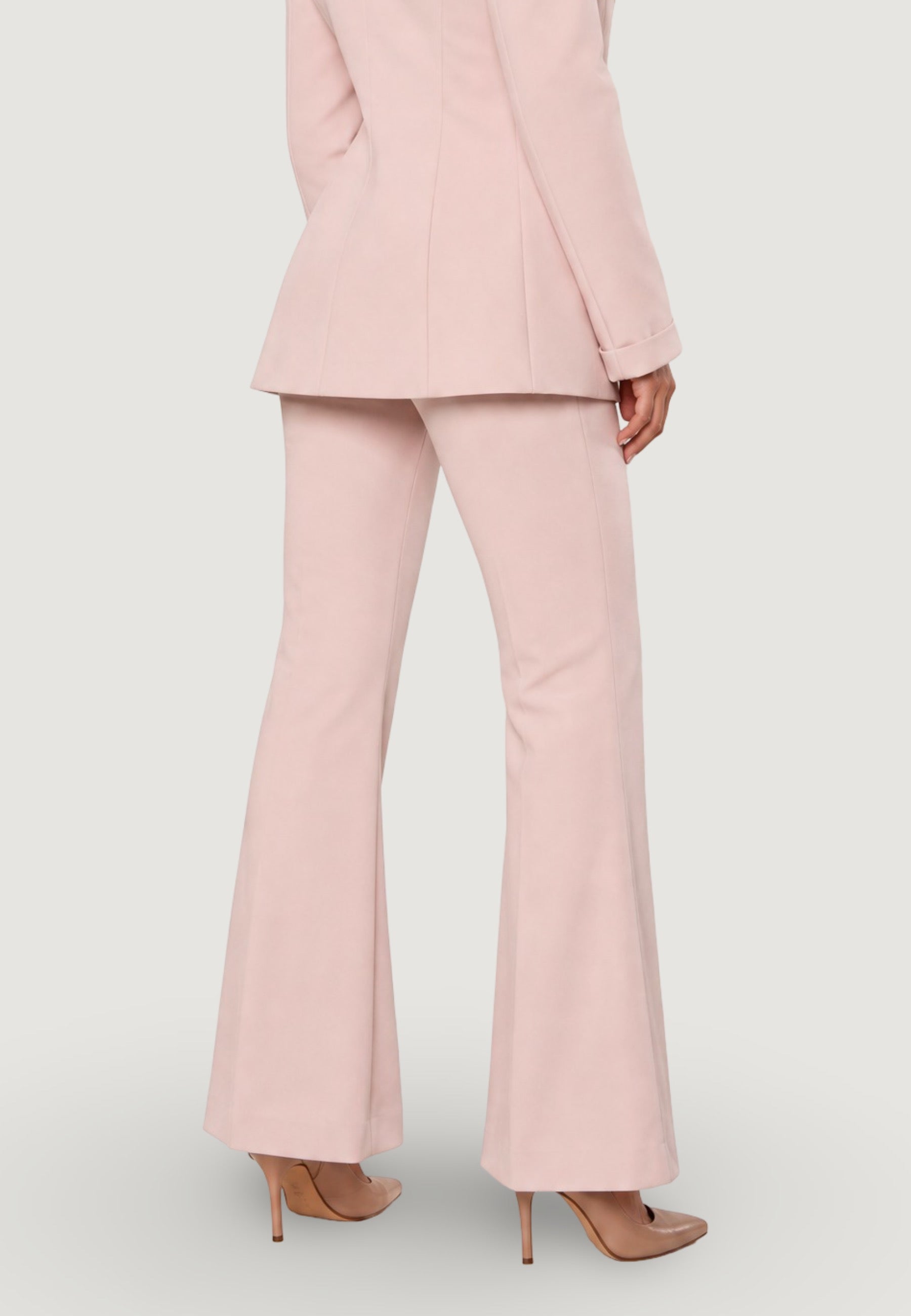 Pantaloni pantalone flare tess. scuba PE26100 Rosa