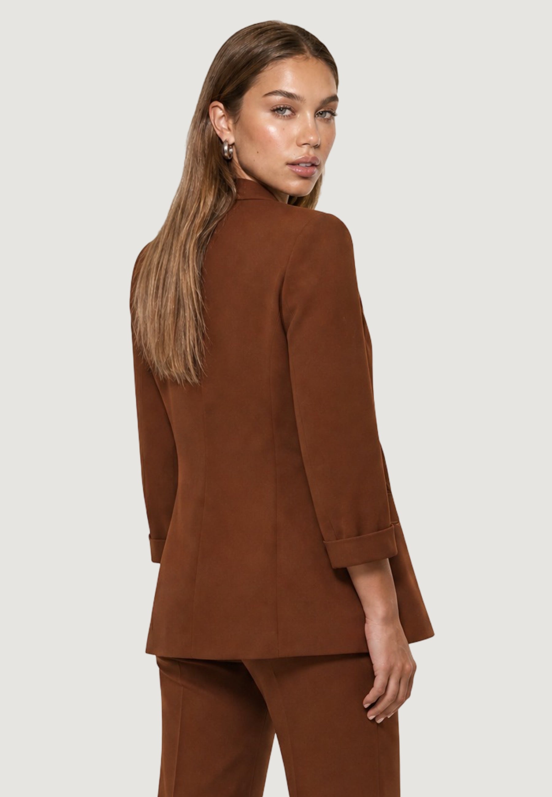 Giacca giacca bistrech tessuto tecnico PE26198 Nocciola