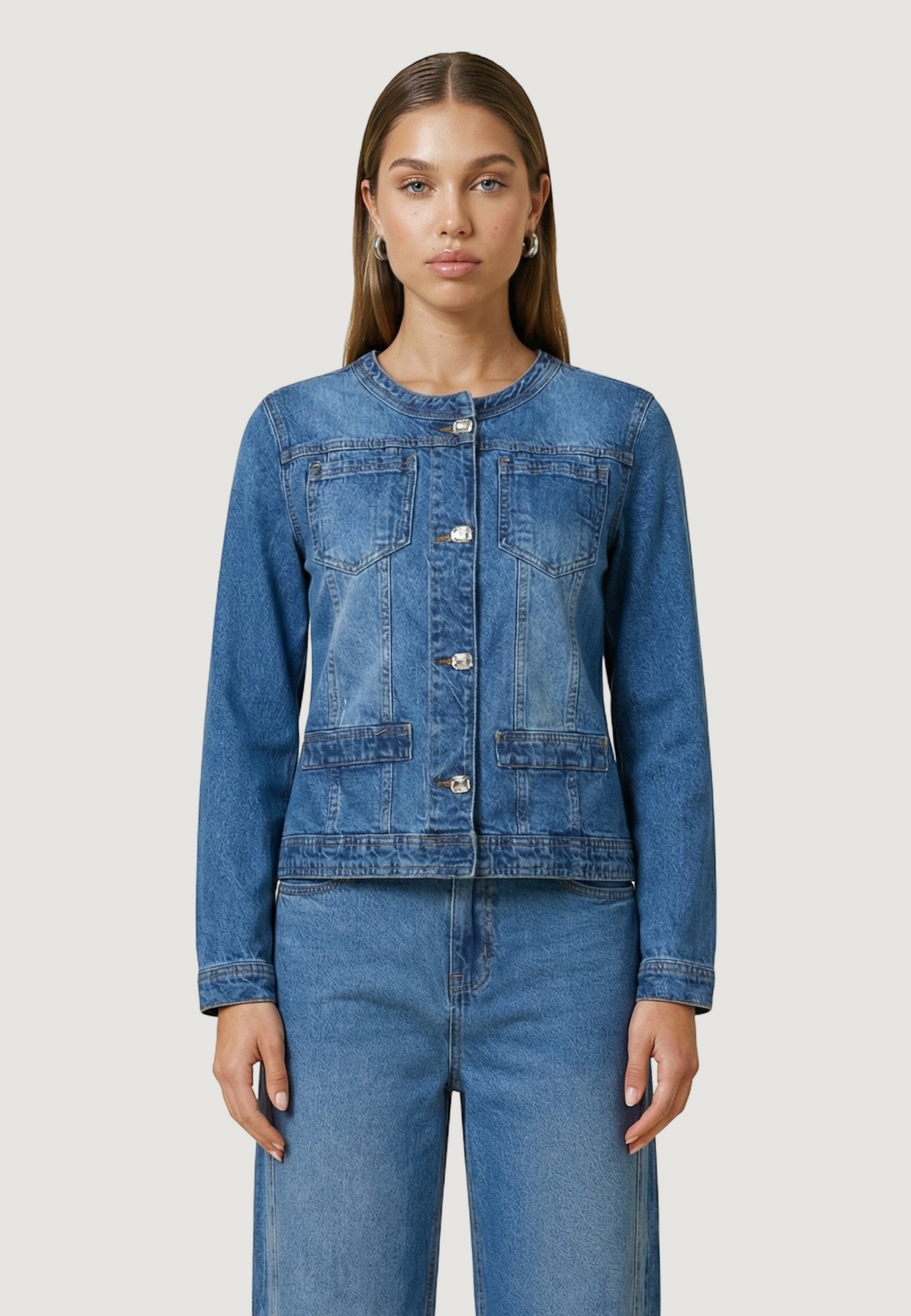 Giubbino di Jeans SLE6GB025390D Mid Blue