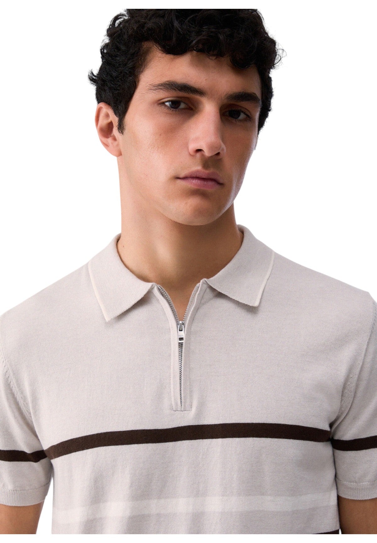 Polo Jersey QA6013 Grey, Pl Chocol, White