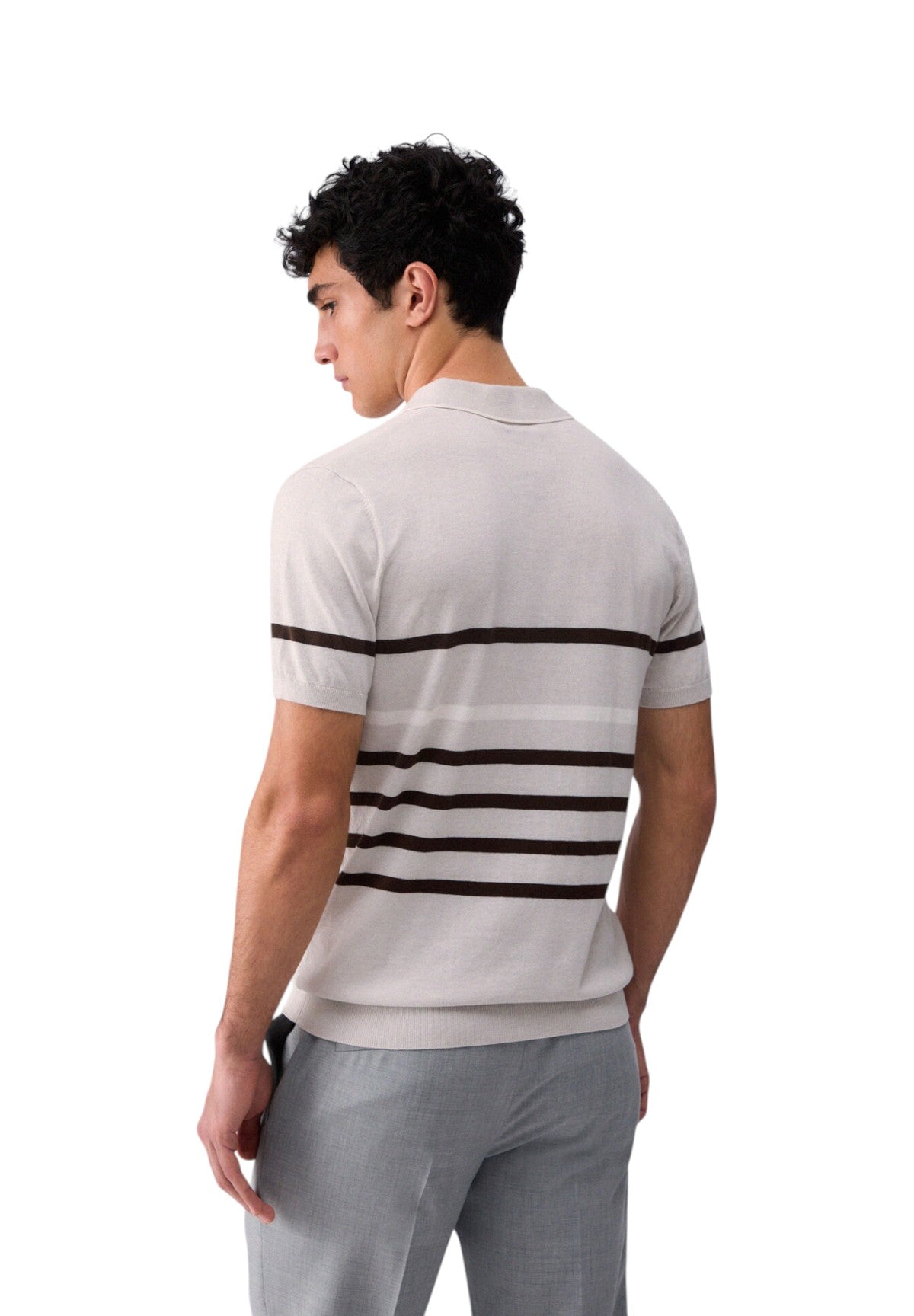 Polo Jersey QA6013 Grey, Pl Chocol, White