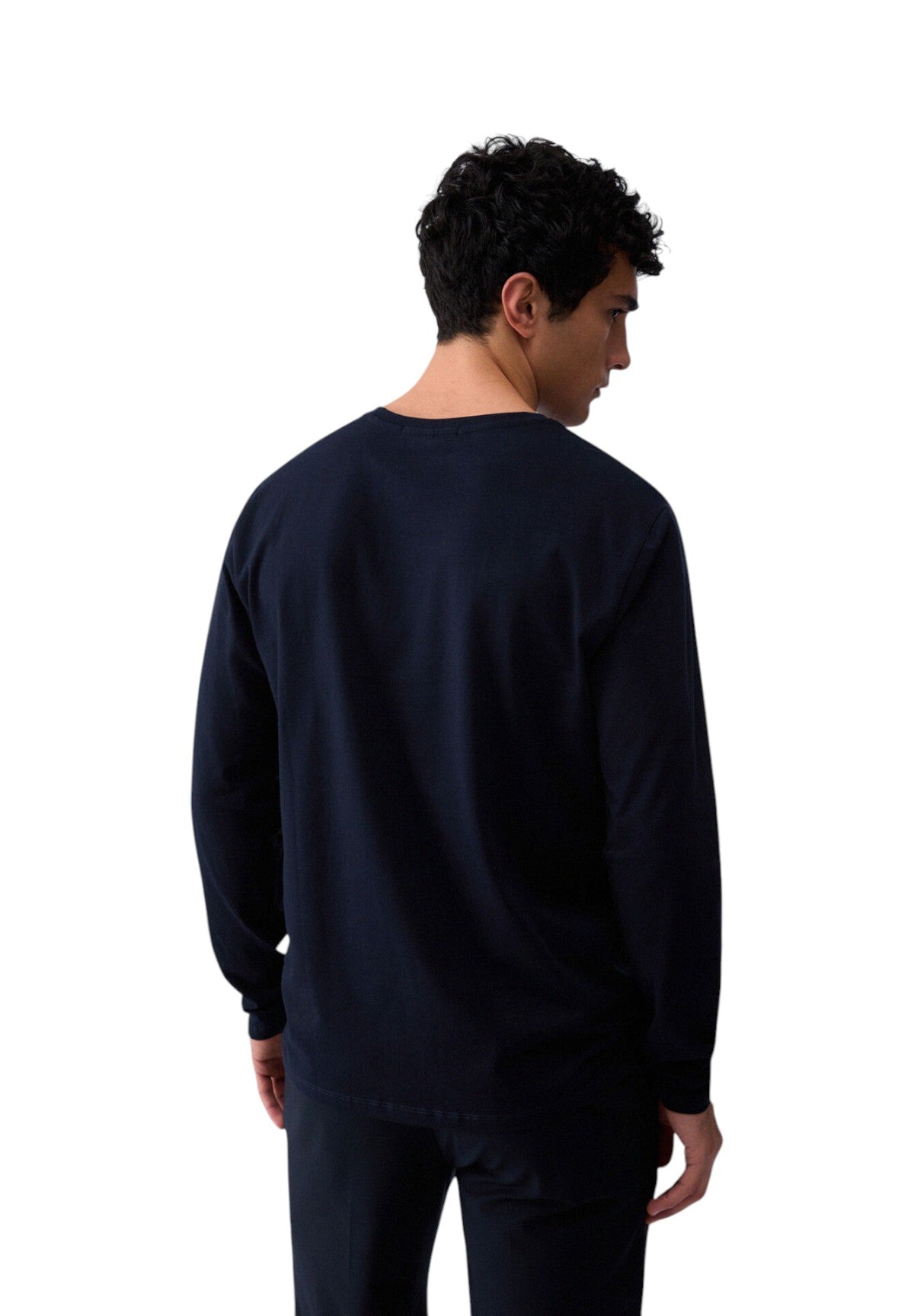 T-shirt a Maniche Lunghe Basiclong QXX079 Dark Blue