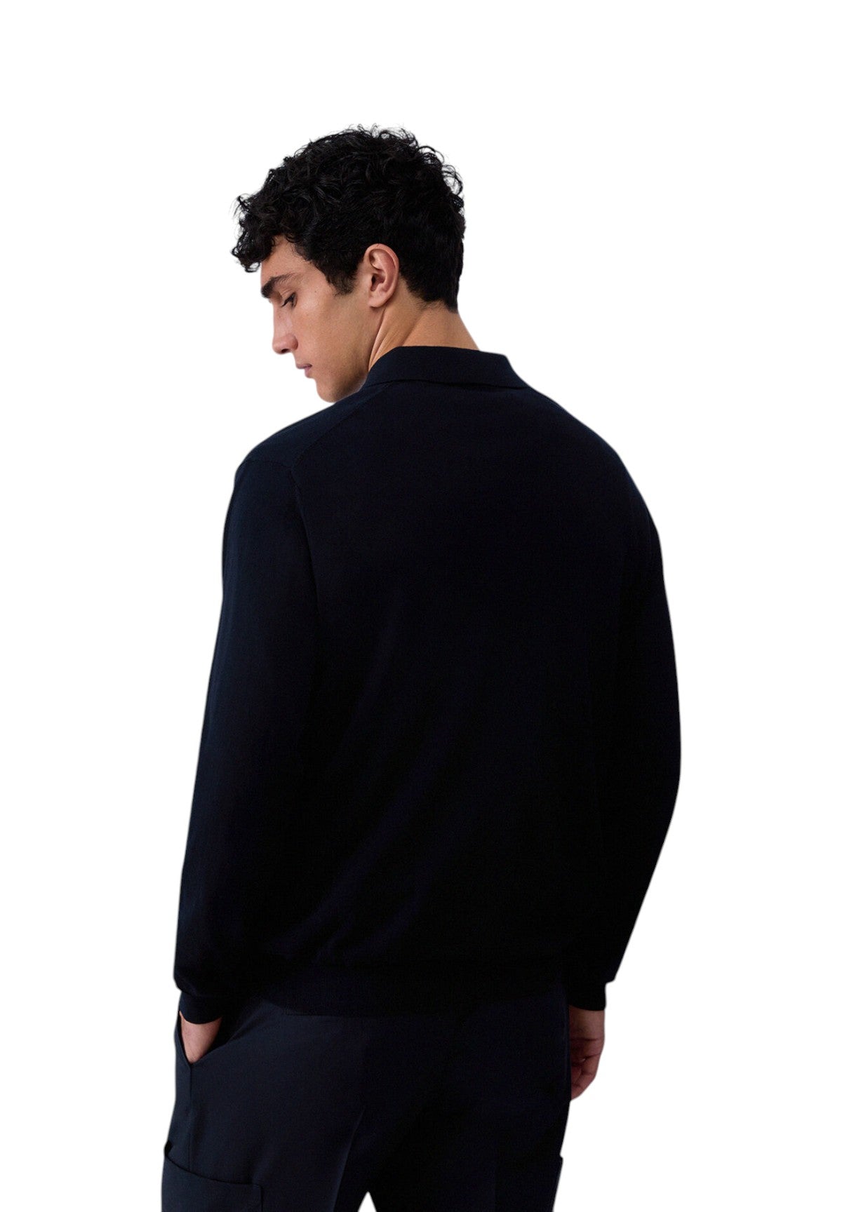 Polo Jersey Longcrepe QXX108 Dark Blue