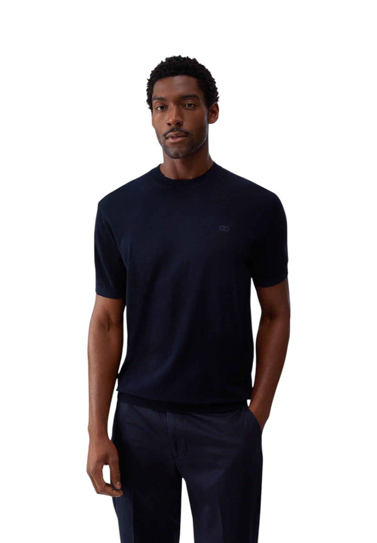T-shirt a Maniche Corte Shortcrepe QXX110 Dark Blue