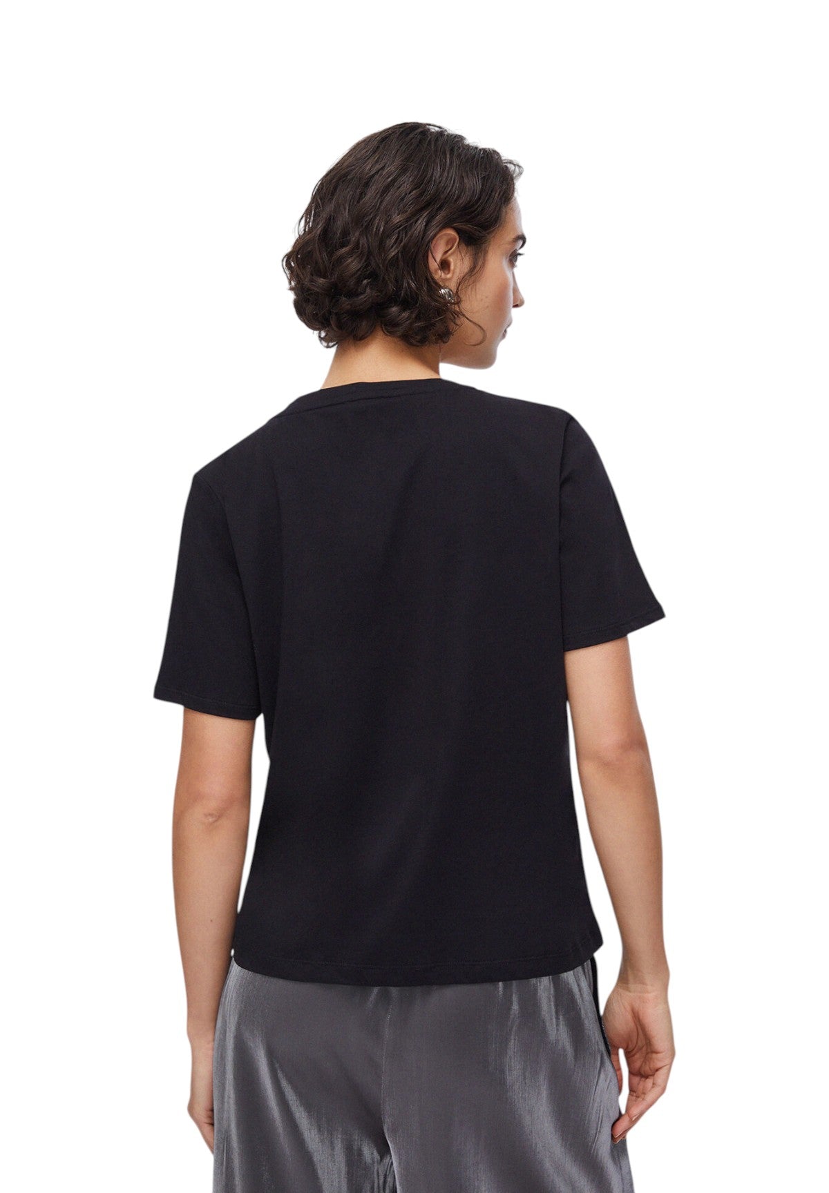 T-shirt a Maniche Corte TA6265 Nero Liujo Studs