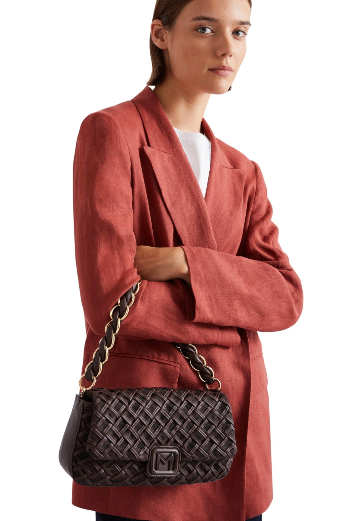 Borsa a Spalla 2613511096200 MLAEMILY Testa di moro