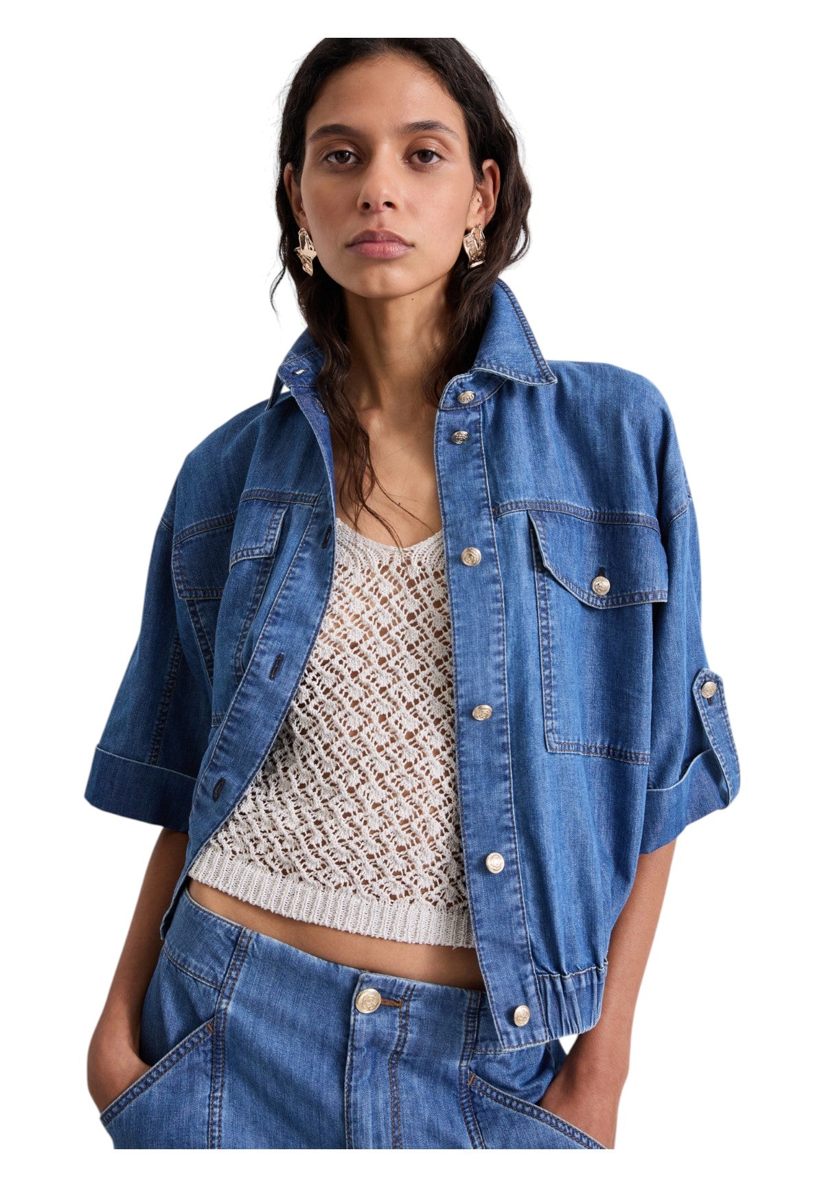 Camicia di Jeans 2614111022200 MLICERTOSA Blue Jeans