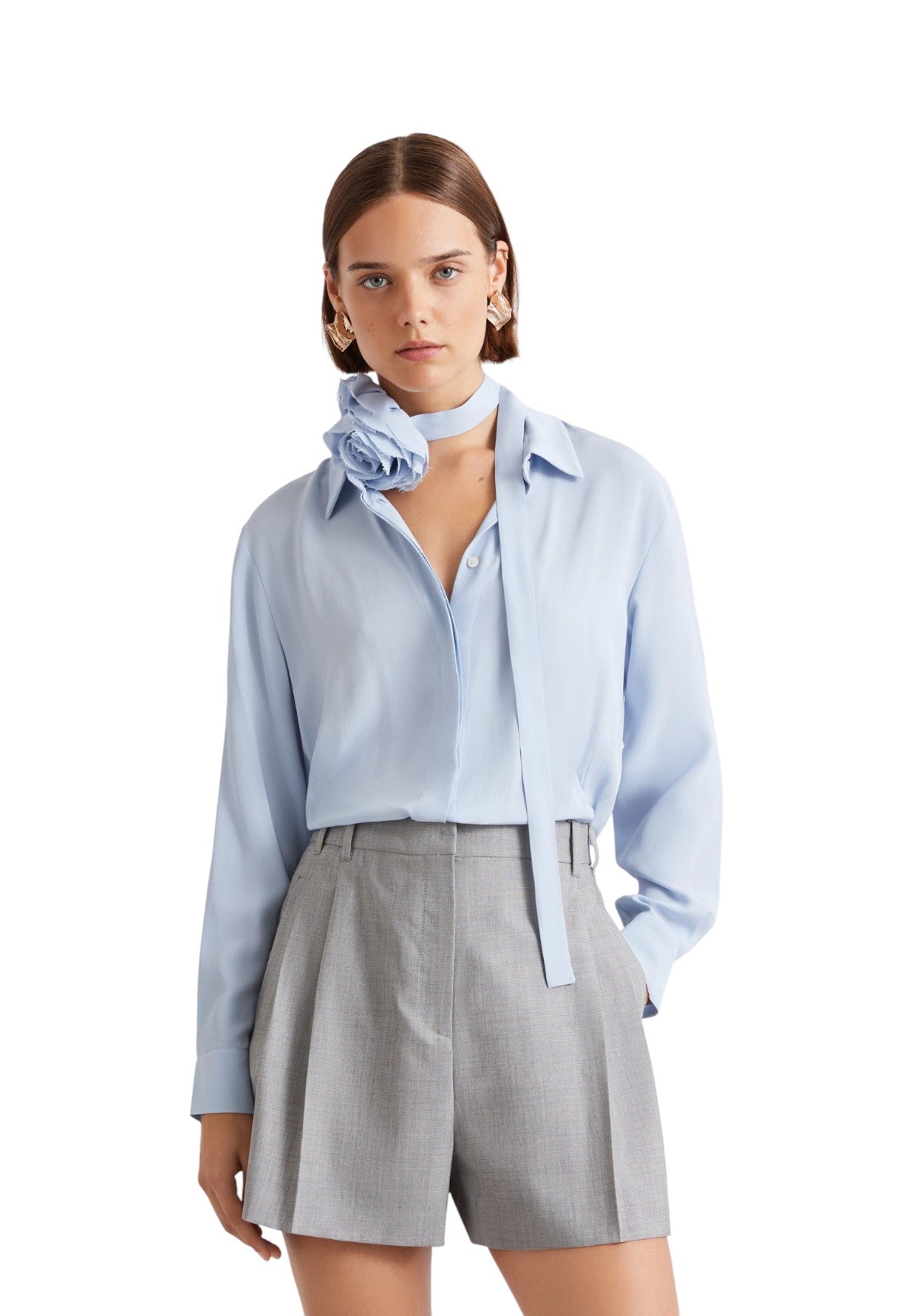 Camicia a Maniche Lunghe 2613111061200 MLLCALCA Azzurro