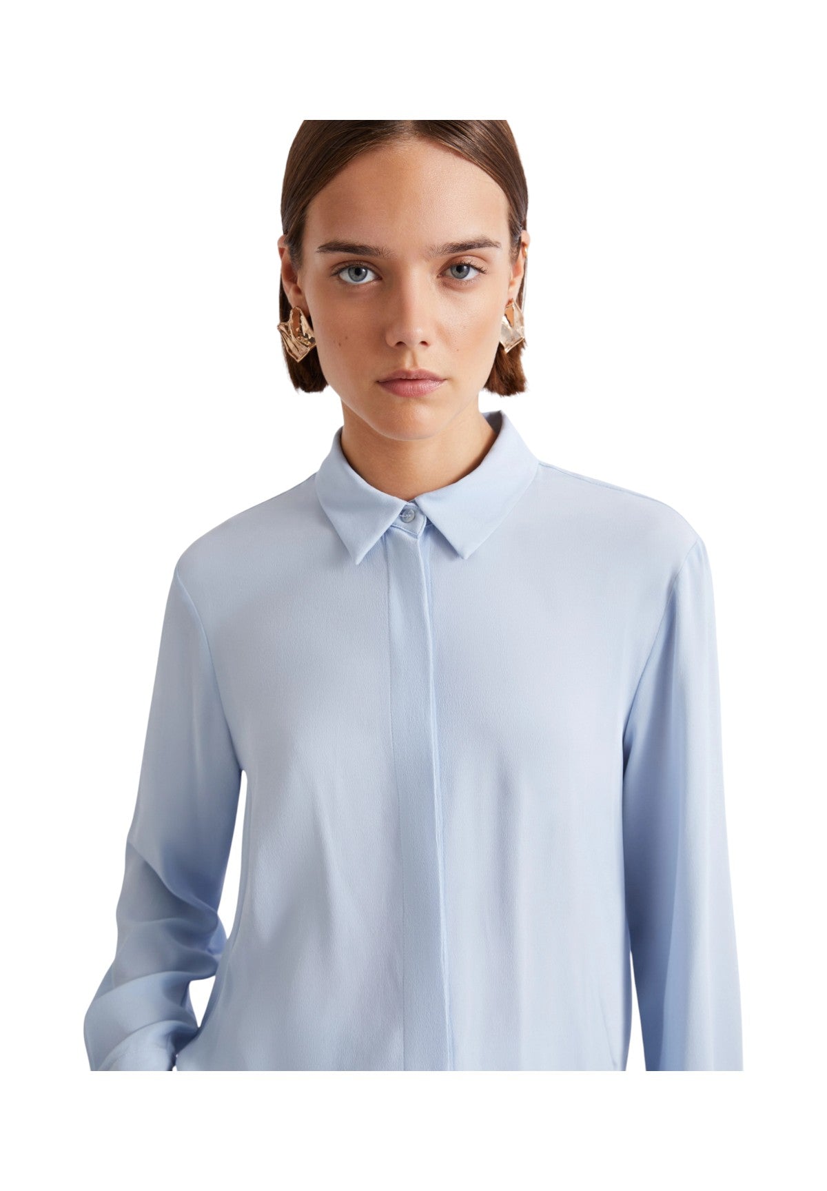 Camicia a Maniche Lunghe 2613111061200 MLLCALCA Azzurro