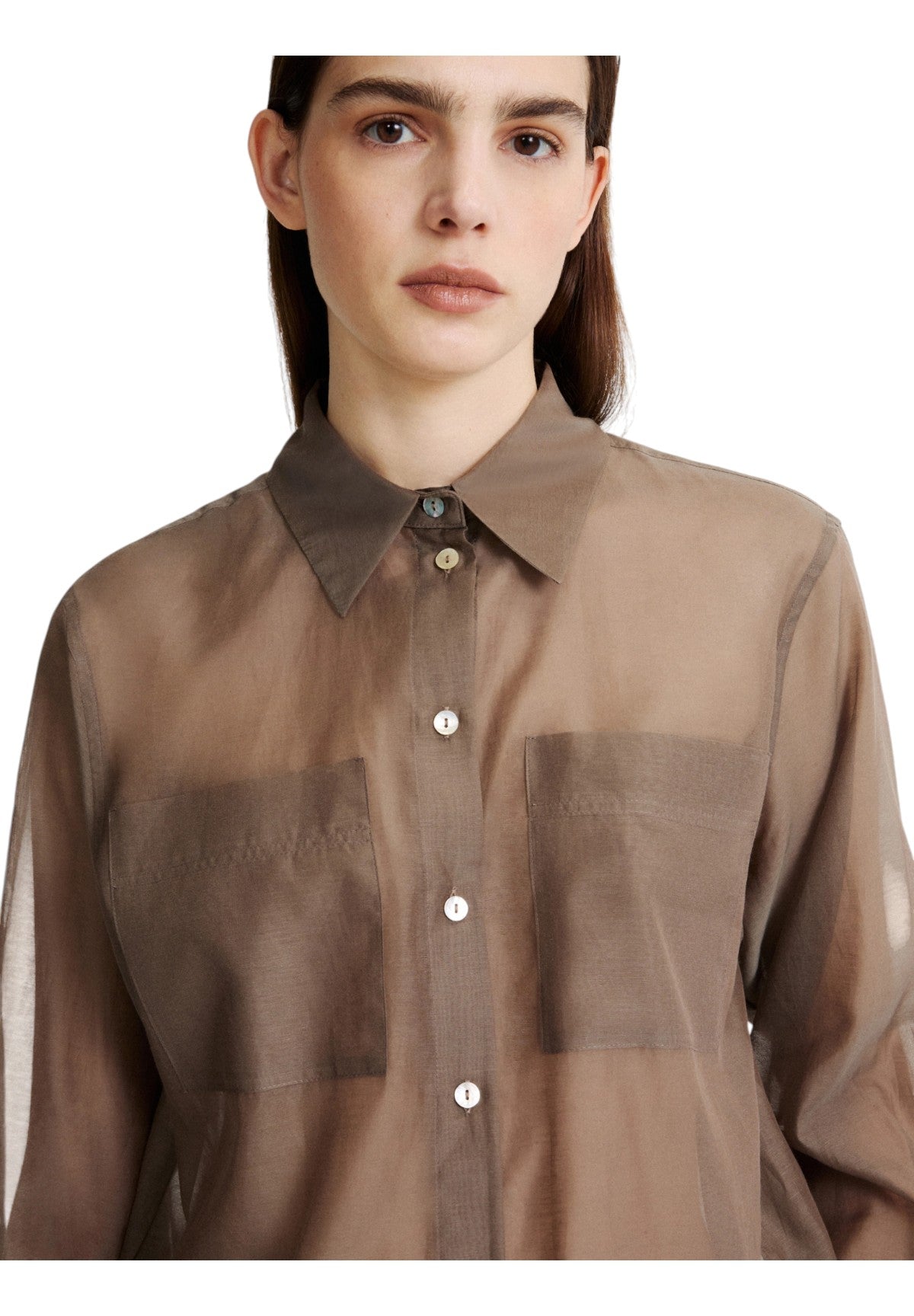 Camicia a Maniche Lunghe 2613111085200 MLMCENNARE1 Marrone