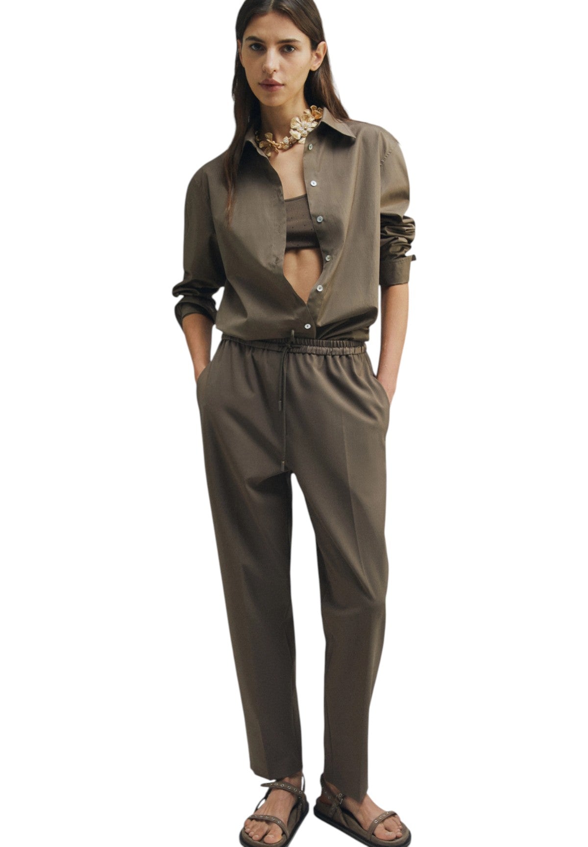 Pantaloni 2613131075200 MLMTESO Marrone