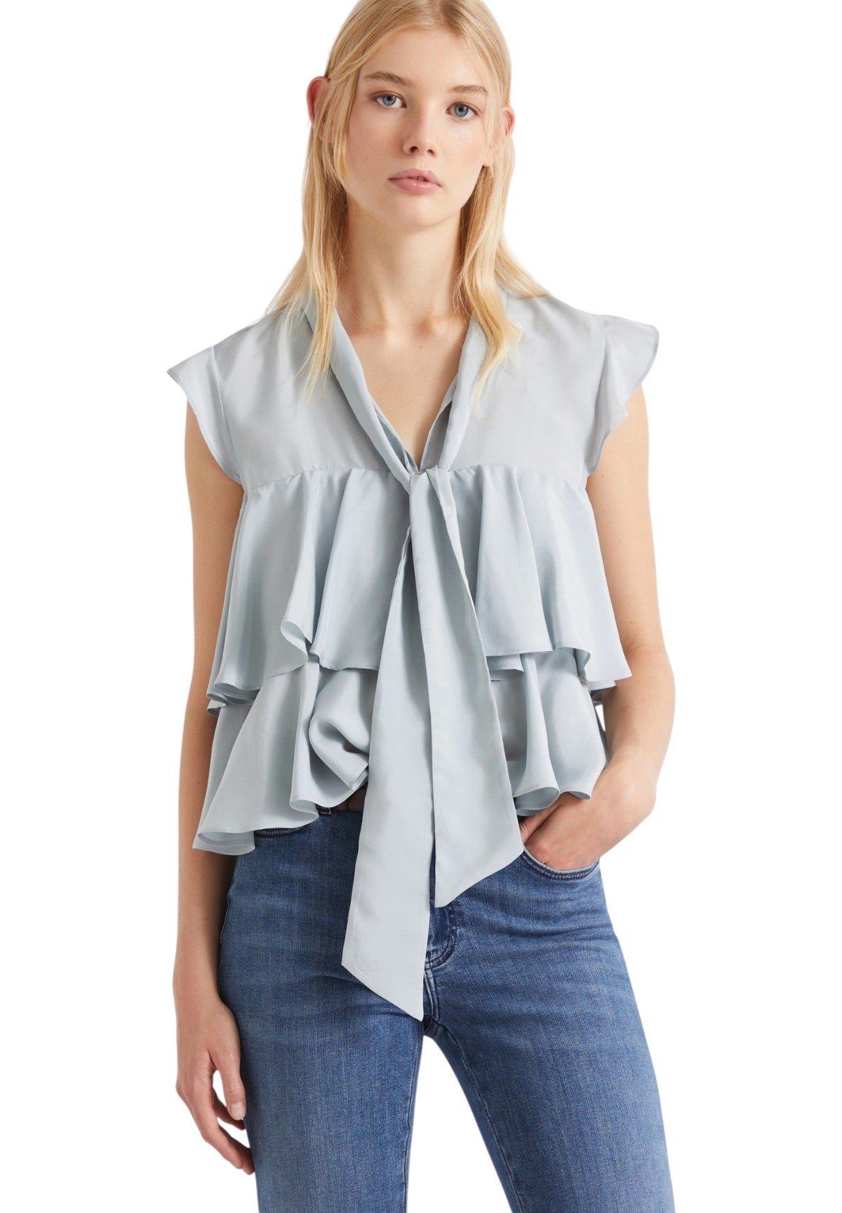 Top 2613161044200 MLSADORNO Azzurro