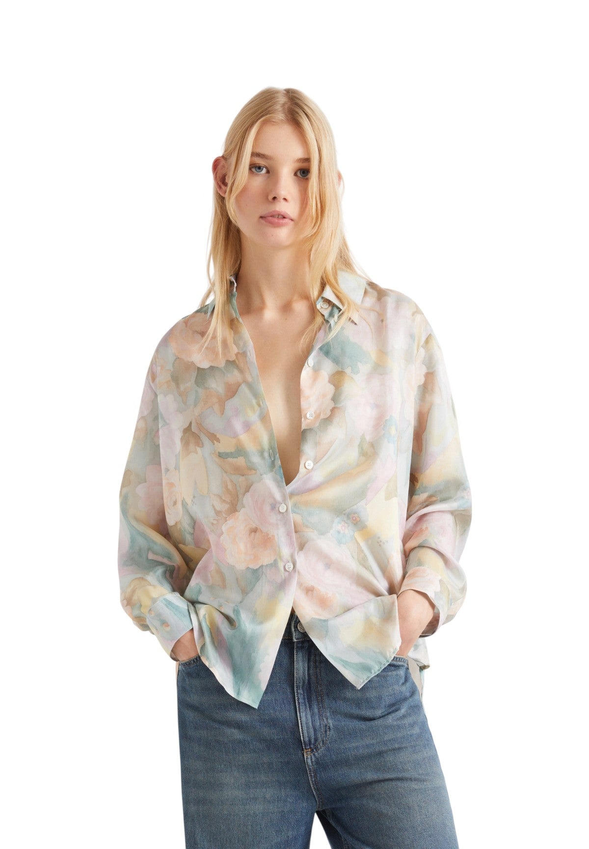 Camicia a Maniche Lunghe 2613111104200 MLSANGIO Azzurro