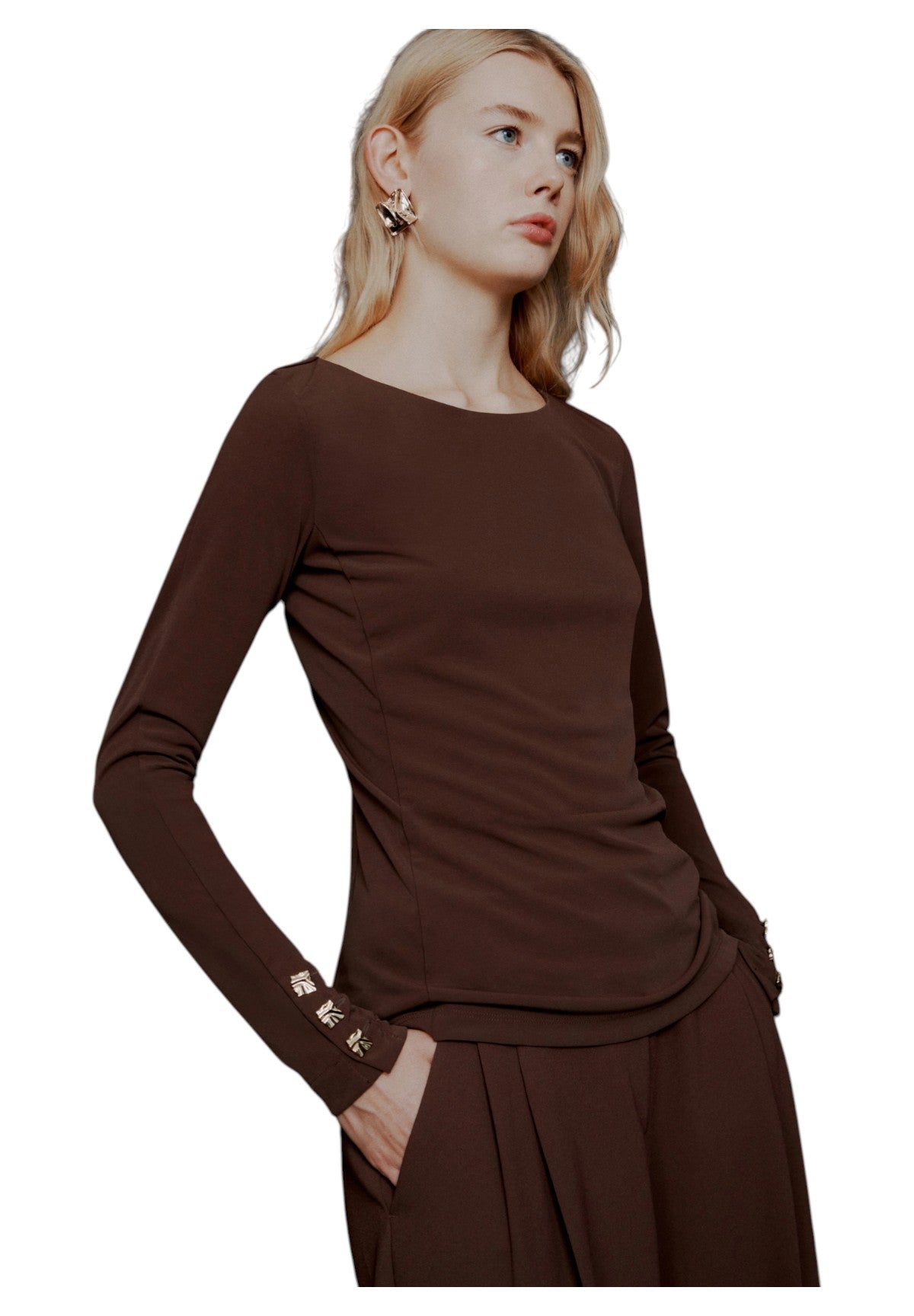 T-shirt a Maniche Lunghe 2613971023200 MLTSALA Marrone