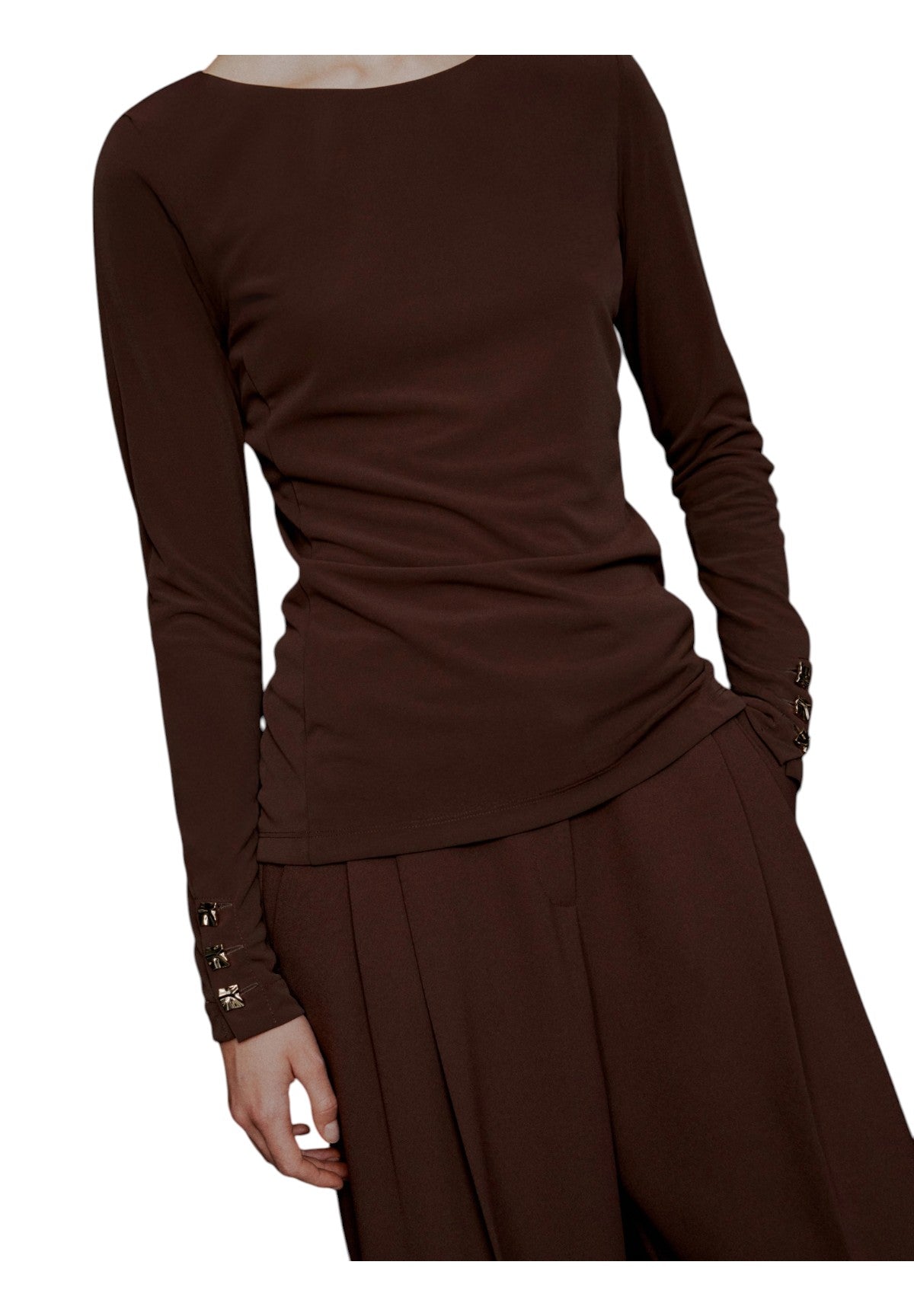 T-shirt a Maniche Lunghe 2613971023200 MLTSALA Marrone