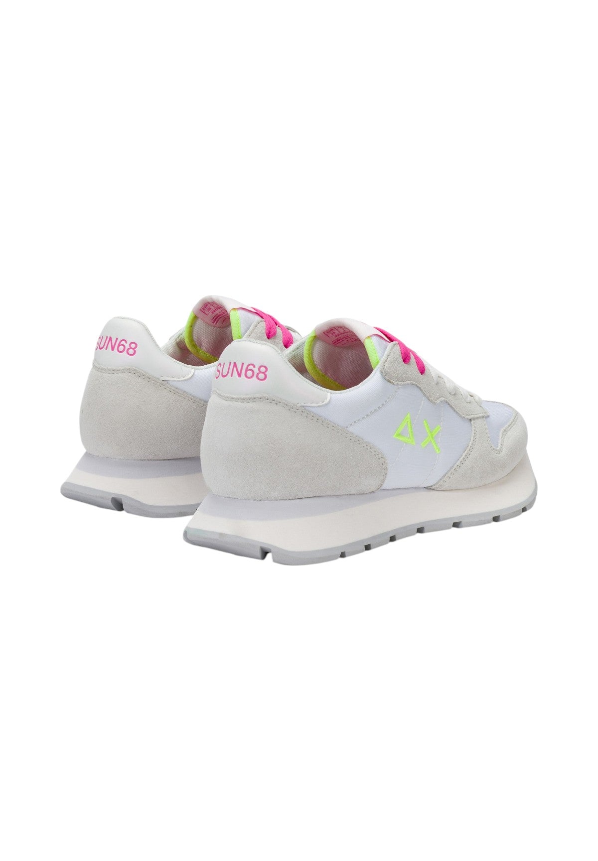 Sneakers Ally Solid Z36201 Bianco, Fuxia Fluo
