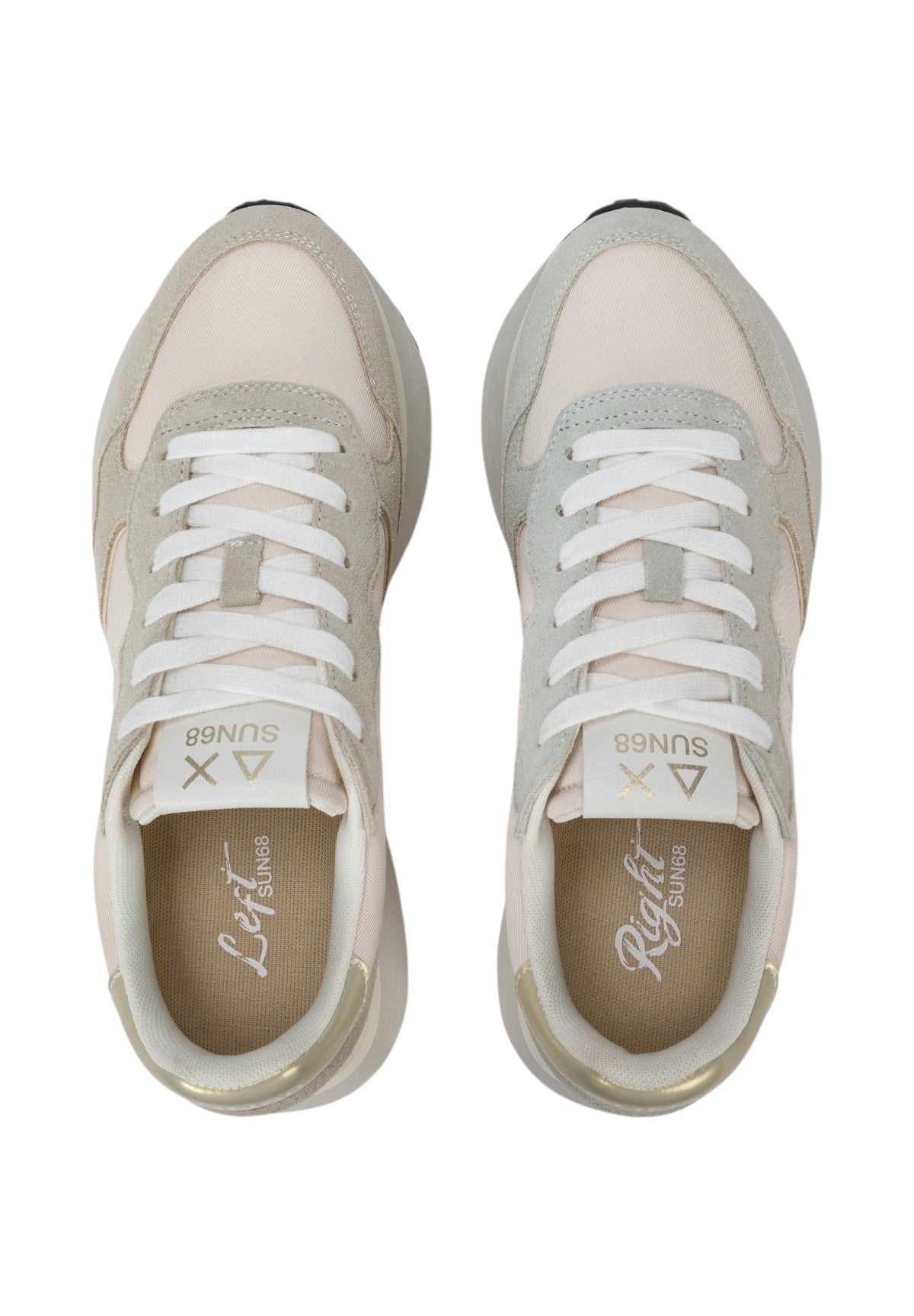 Sneakers Big Ally Gold Z36209 Bianco Panna
