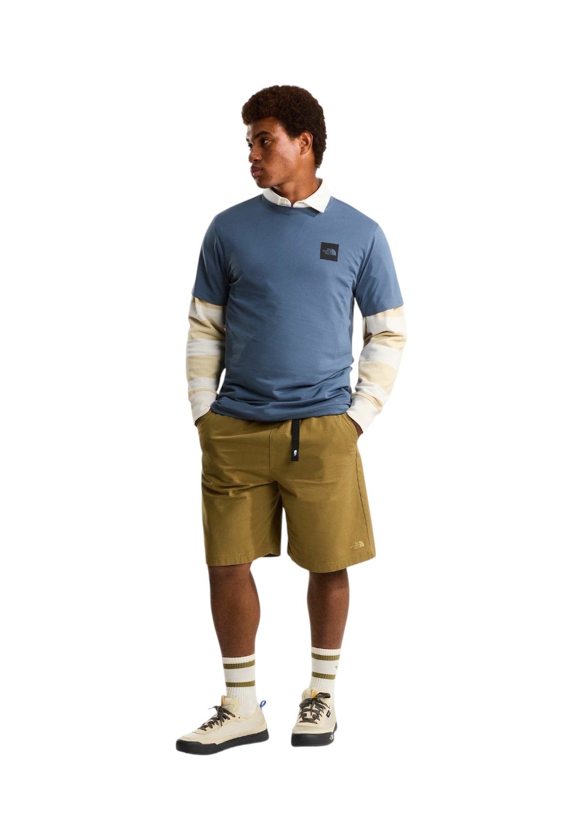 T-shirt a Maniche Corte Mevolution Box Half Dome Regular Short NF0A8G9C Granite Grey