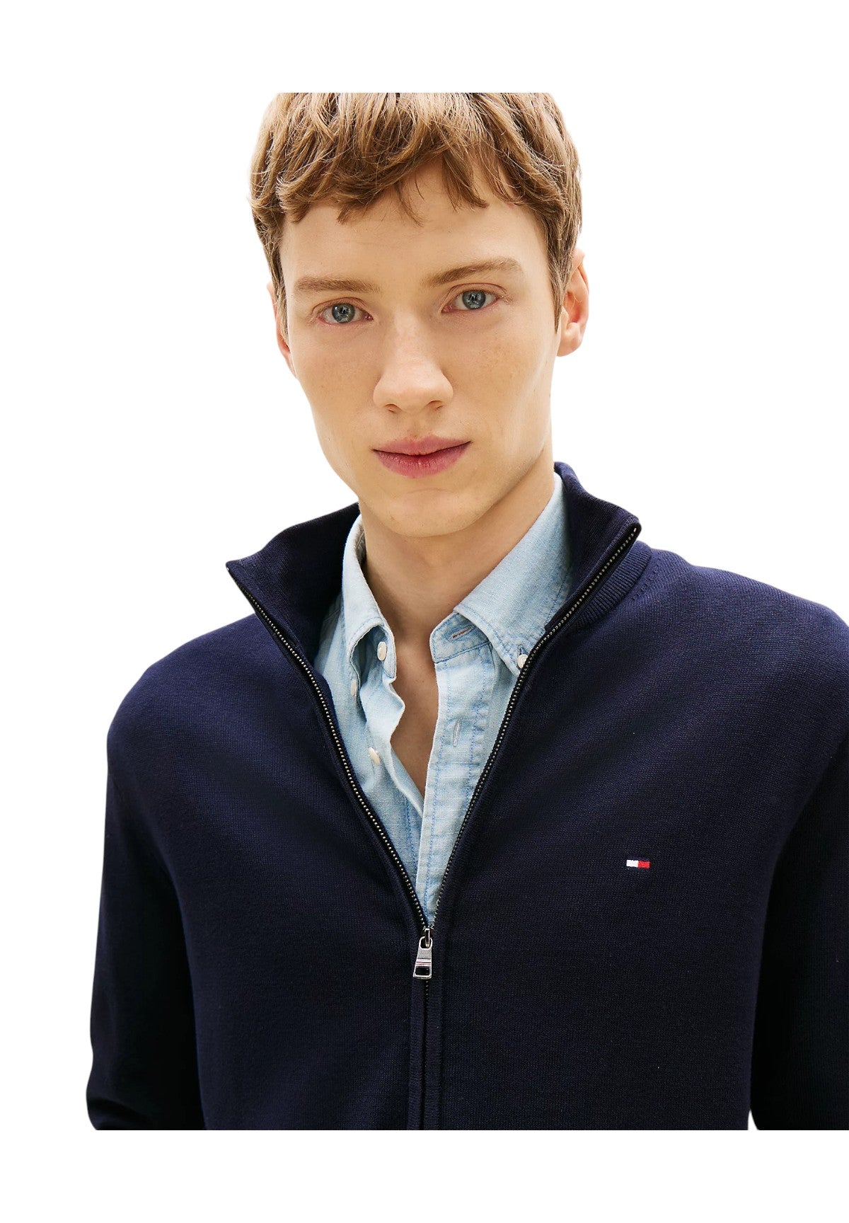 Felpa Full-Zip Essential Cotton Zip MW0MW36517 Desert Sky