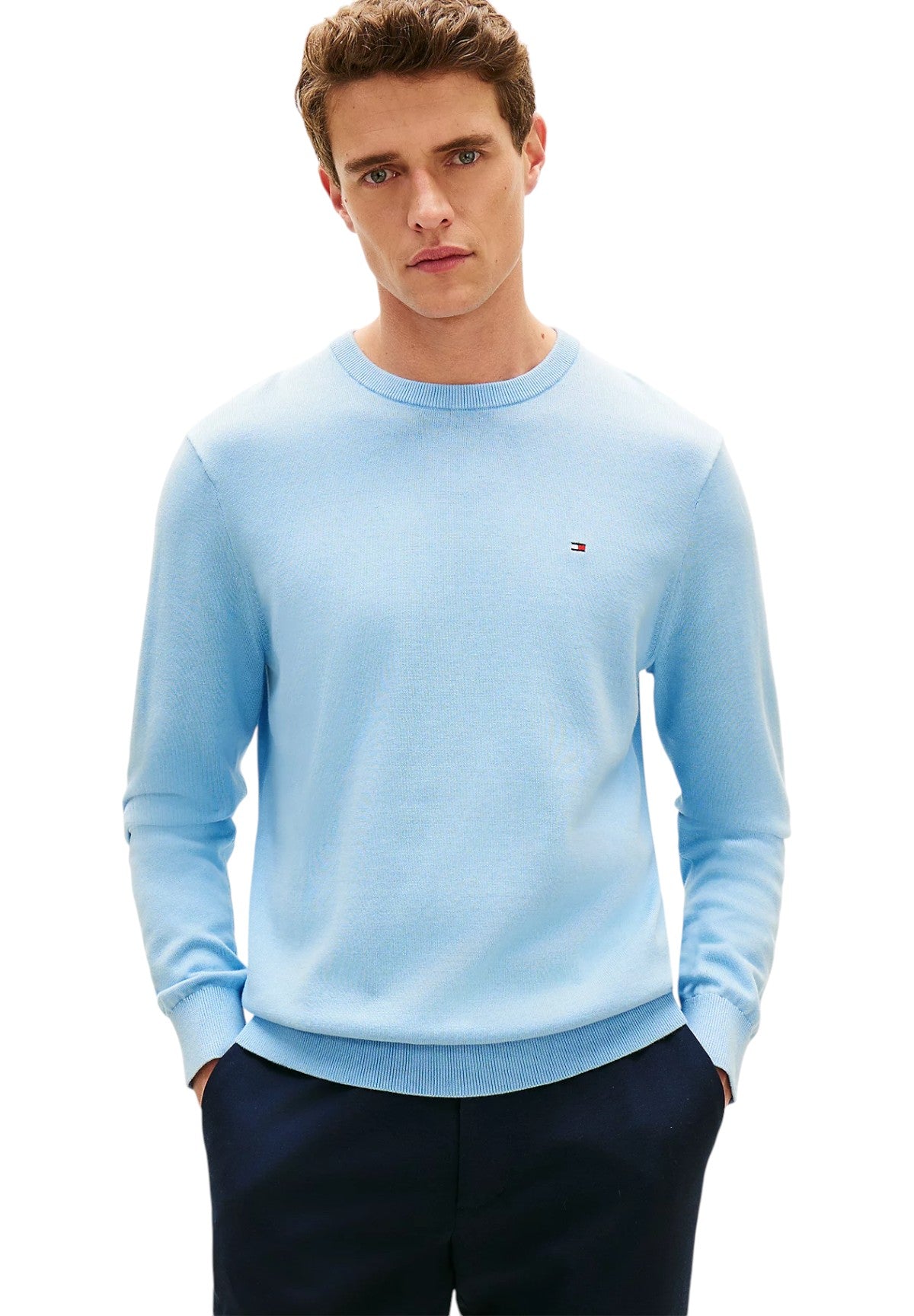 Maglione Girocollo Essential Ssnl Cotto MW0MW39999 Well Water