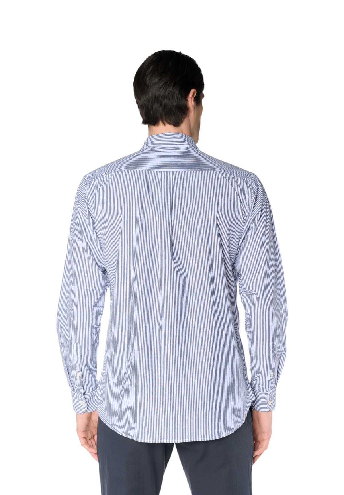 Camicia a Maniche Lunghe Ivor US43104016 Blu Medio