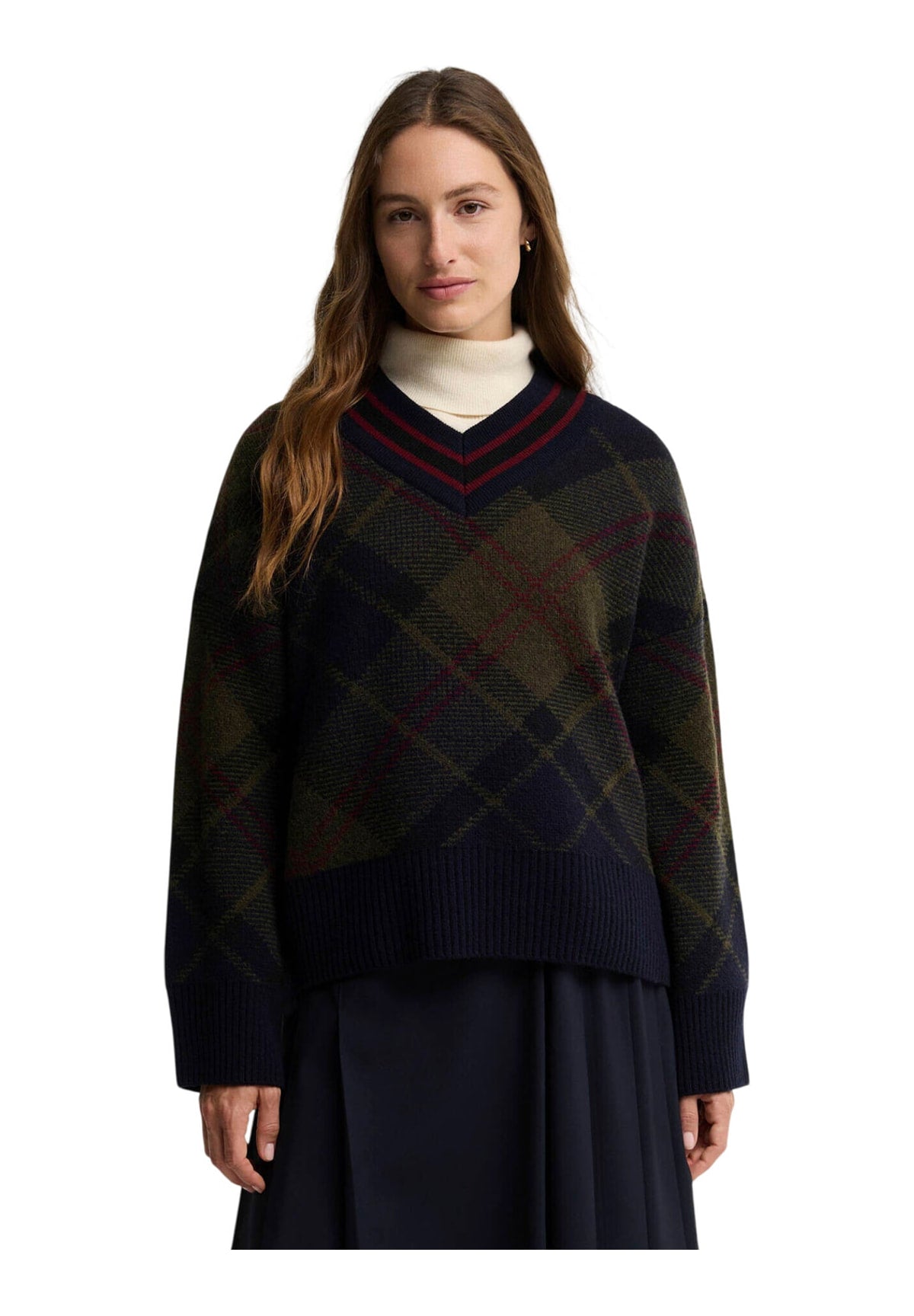 Maglione* Shae Knitted Jumper LKN1841 Shadow Classic Tartan