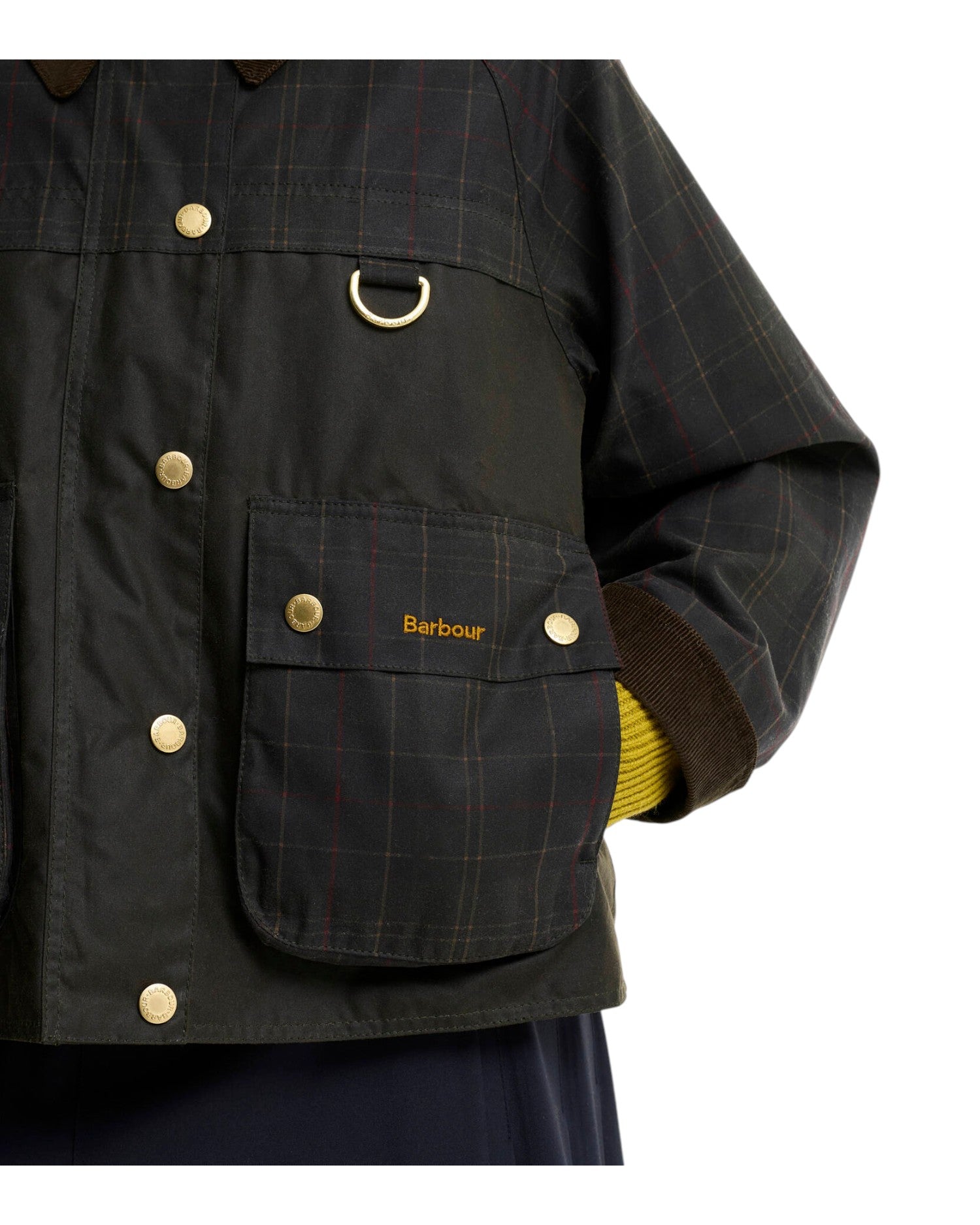 Giubbotto Tartan Spey Wax Jacket LWX1584 Classic Tartan, Olive