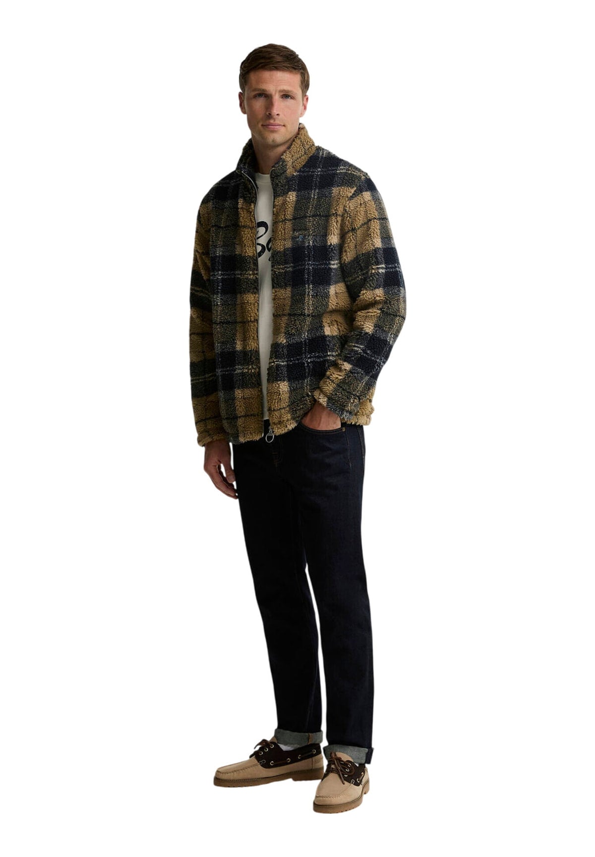 Pile Tartan Fleece Zip Through MFL0187 Birchwood Dress Tartan