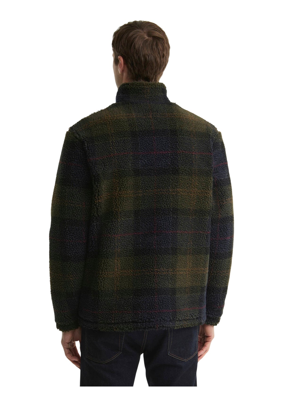 Pile Tartan Fleece Zip Through MFL0187 Shadow Classic Tartan