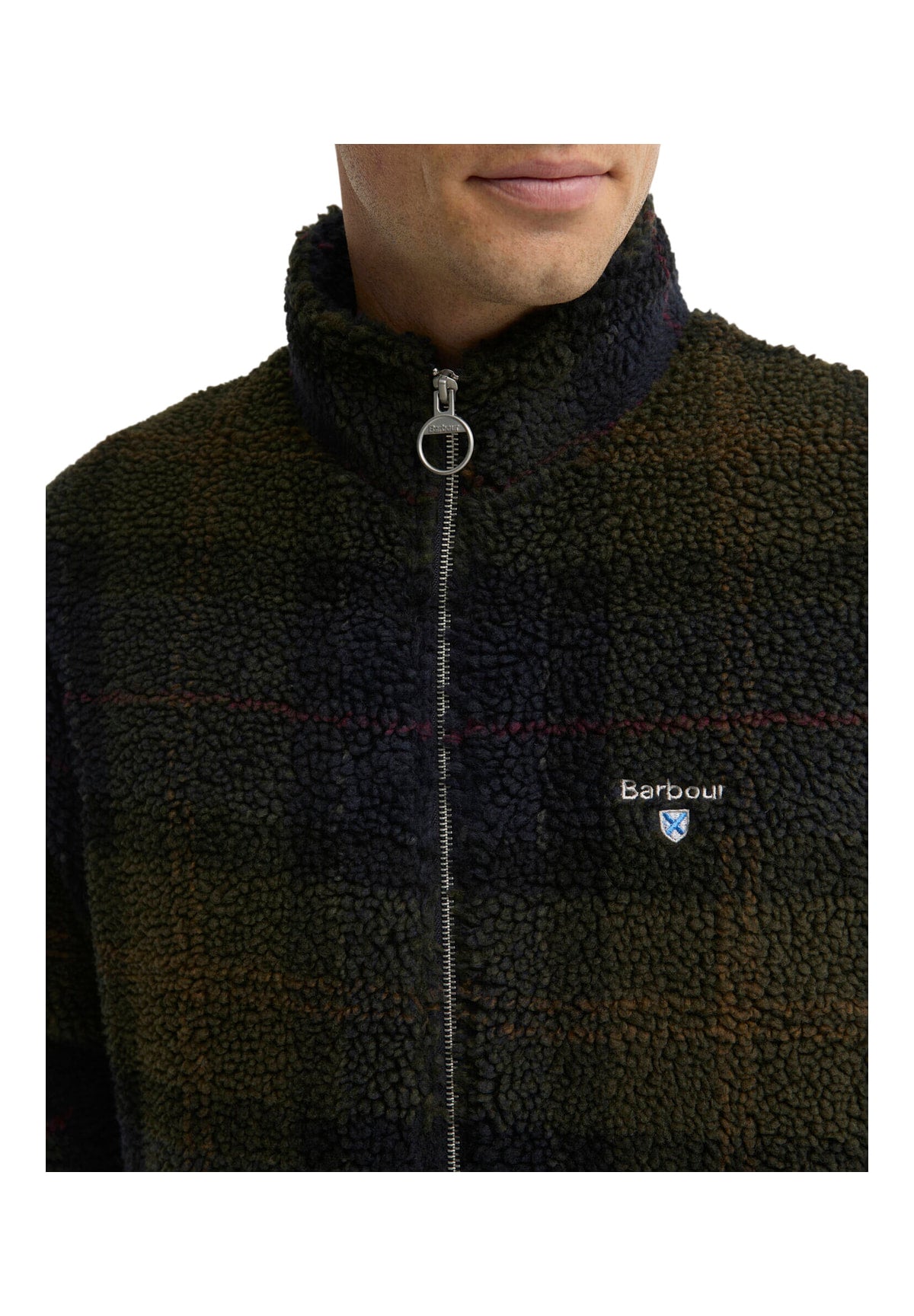 Pile Tartan Fleece Zip Through MFL0187 Shadow Classic Tartan