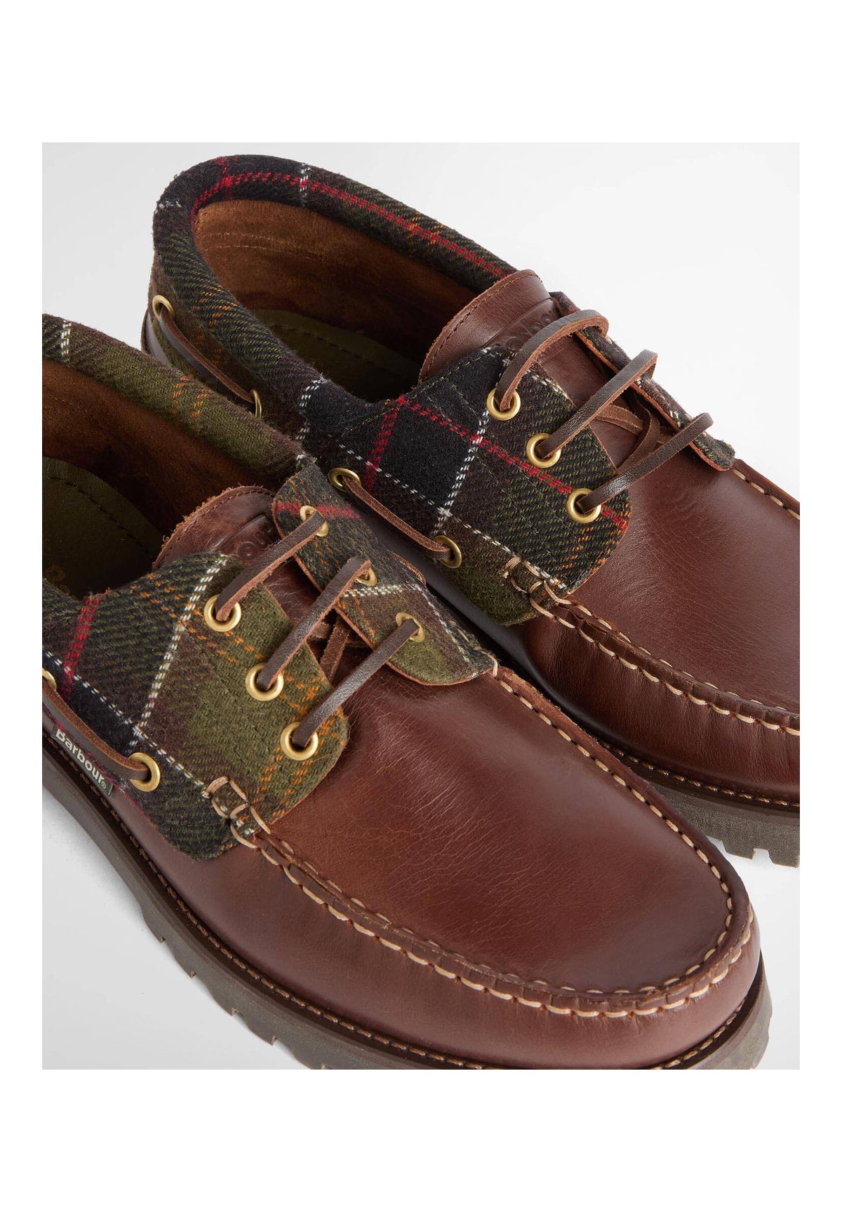 Scarpe da Barca Deck Boat Shoe MFO0795 Brown, Classic Tartan