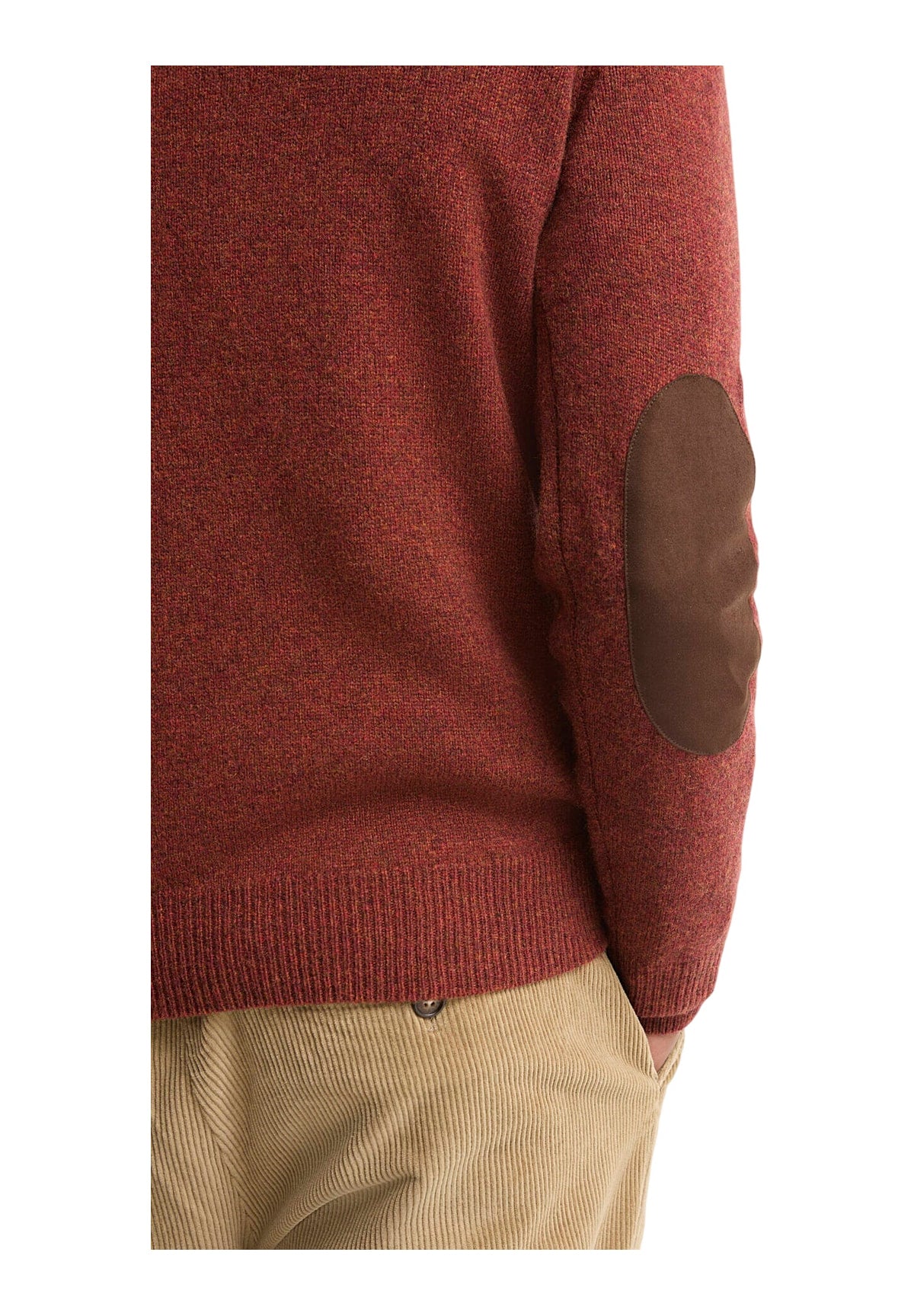 Maglione Girocollo Essential Patch Crew MKN0584 Russet