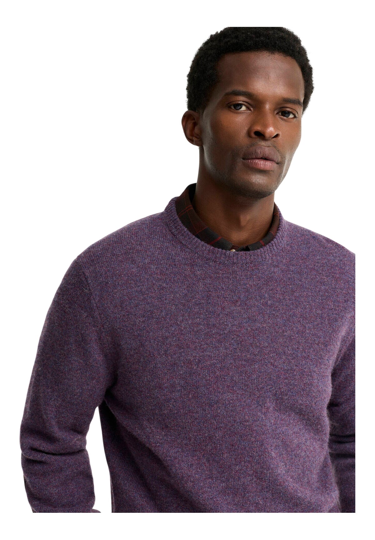 Maglione Girocollo Essential Patch Crew MKN0584 Grape