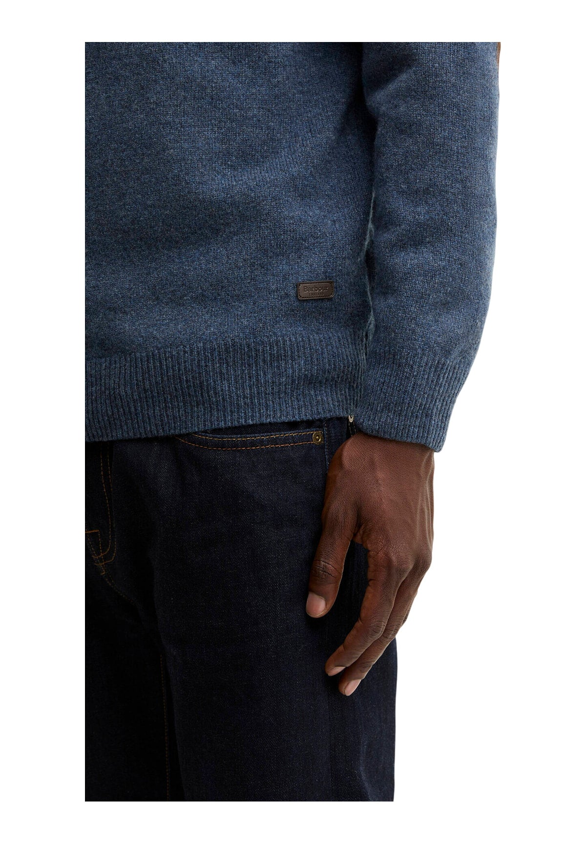 Maglione Collo Alto Essential Patch Half Zip MKN0585 Dark Indigo