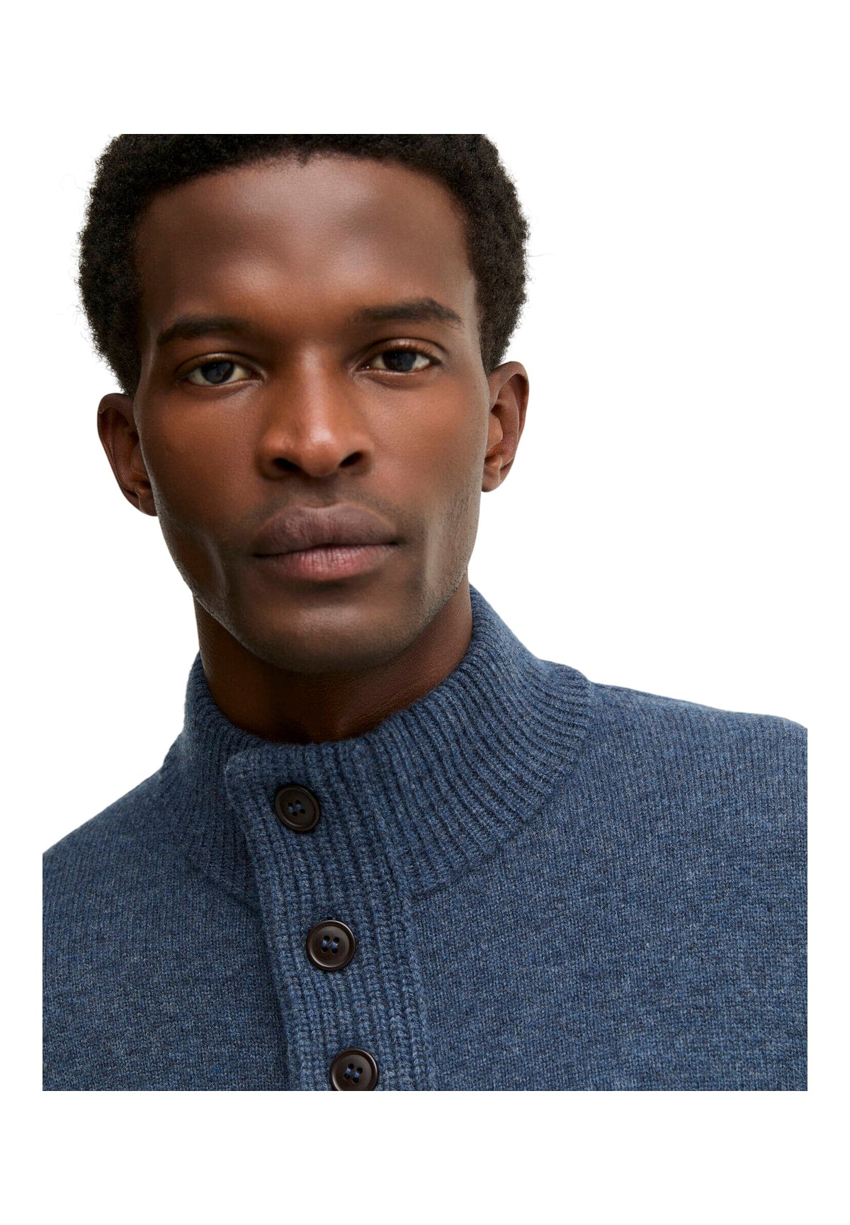 Maglione Collo Alto Essential Patch Half Zip MKN0585 Dark Indigo