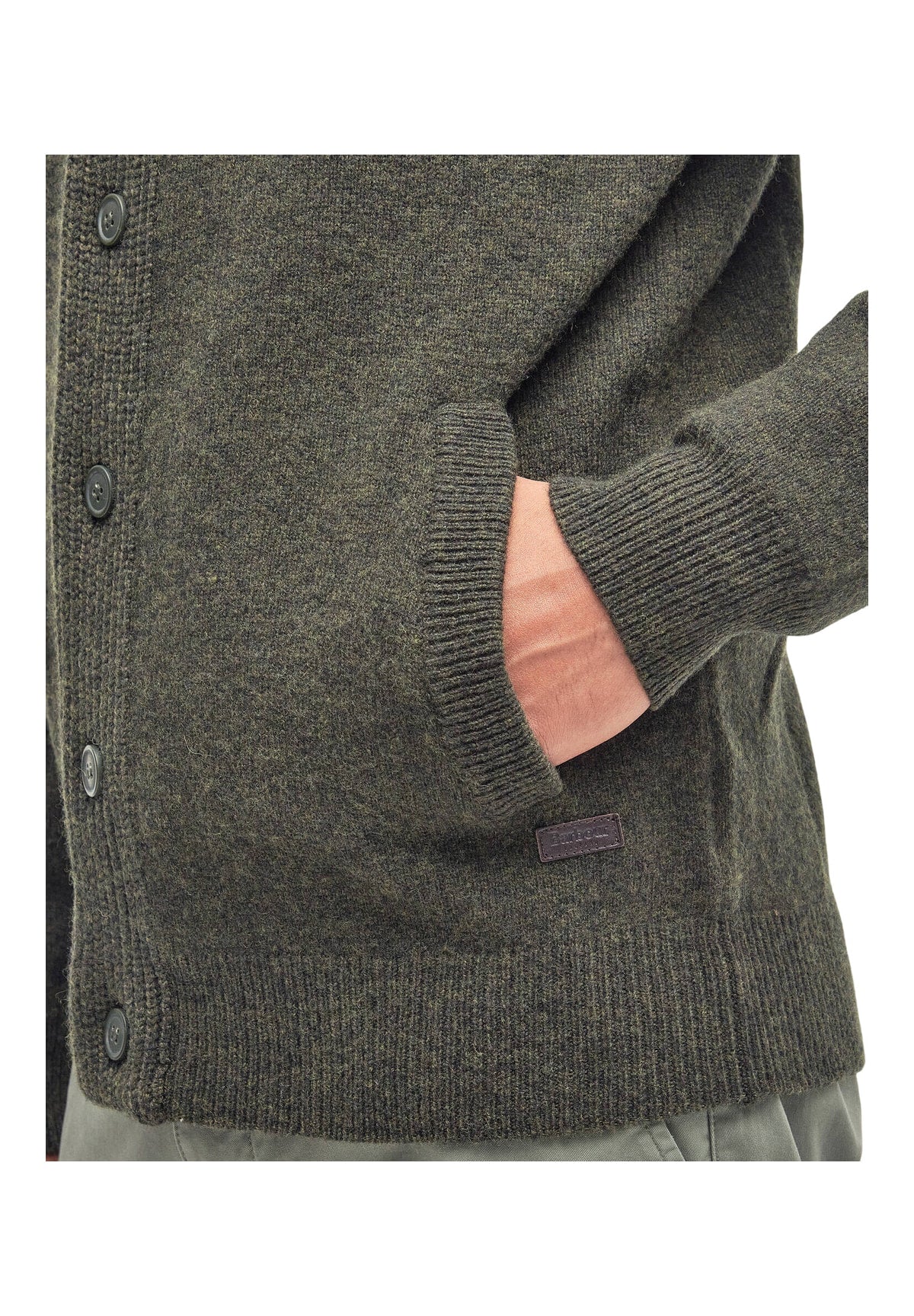 Maglione Collo Alto Essential Patch Zip Through MKN0731 Seaweed