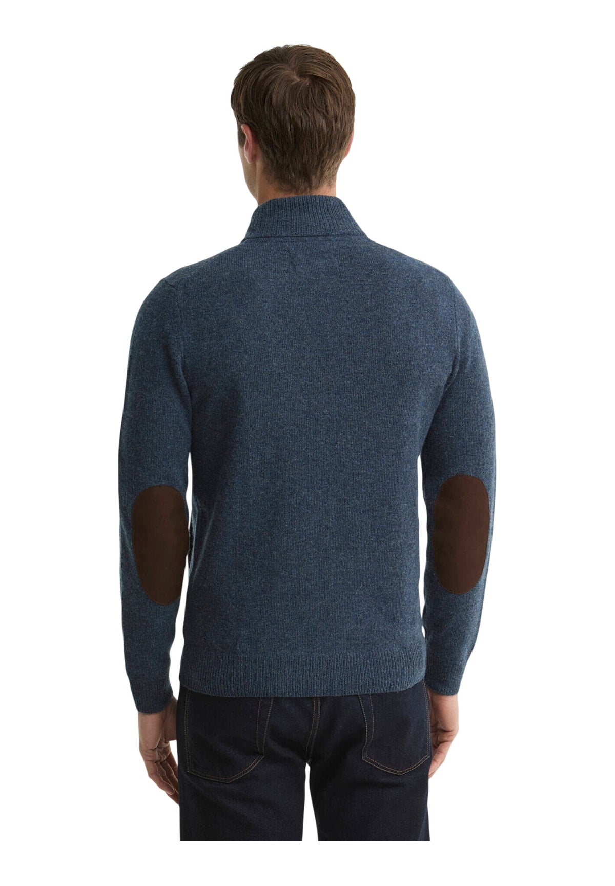 Maglione Collo Alto Essential Patch Zip Through MKN0731 Dark Indigo